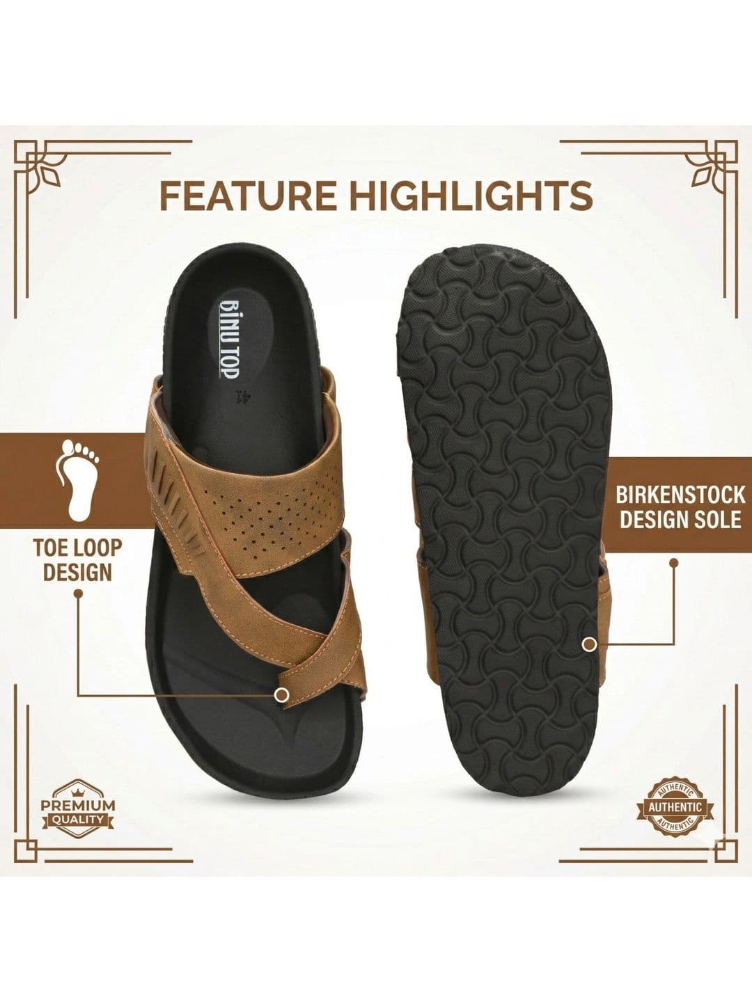 BINUTOP Men Comfort Sandals thumbnail 3