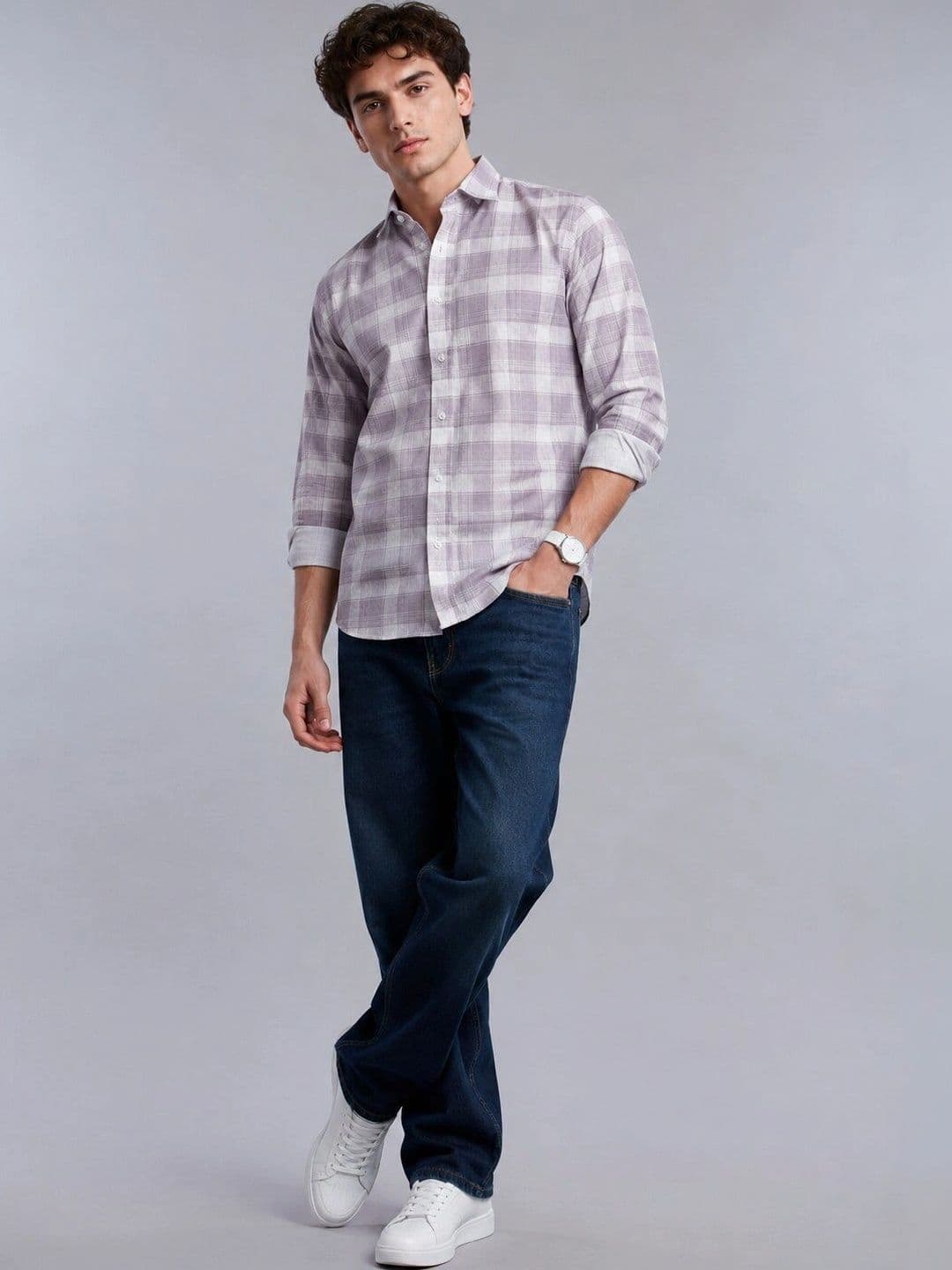Vallengud Men Standard Checked Casual Shirt thumbnail 5