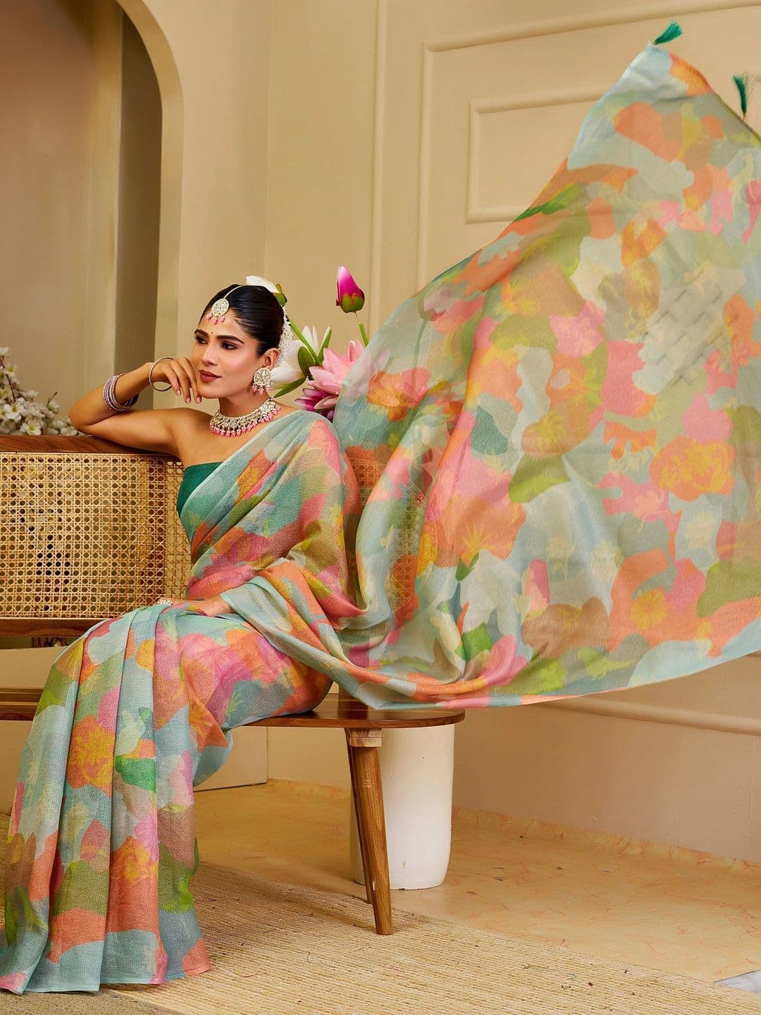 SAIYAMORI Pure Cotton Saree thumbnail 3