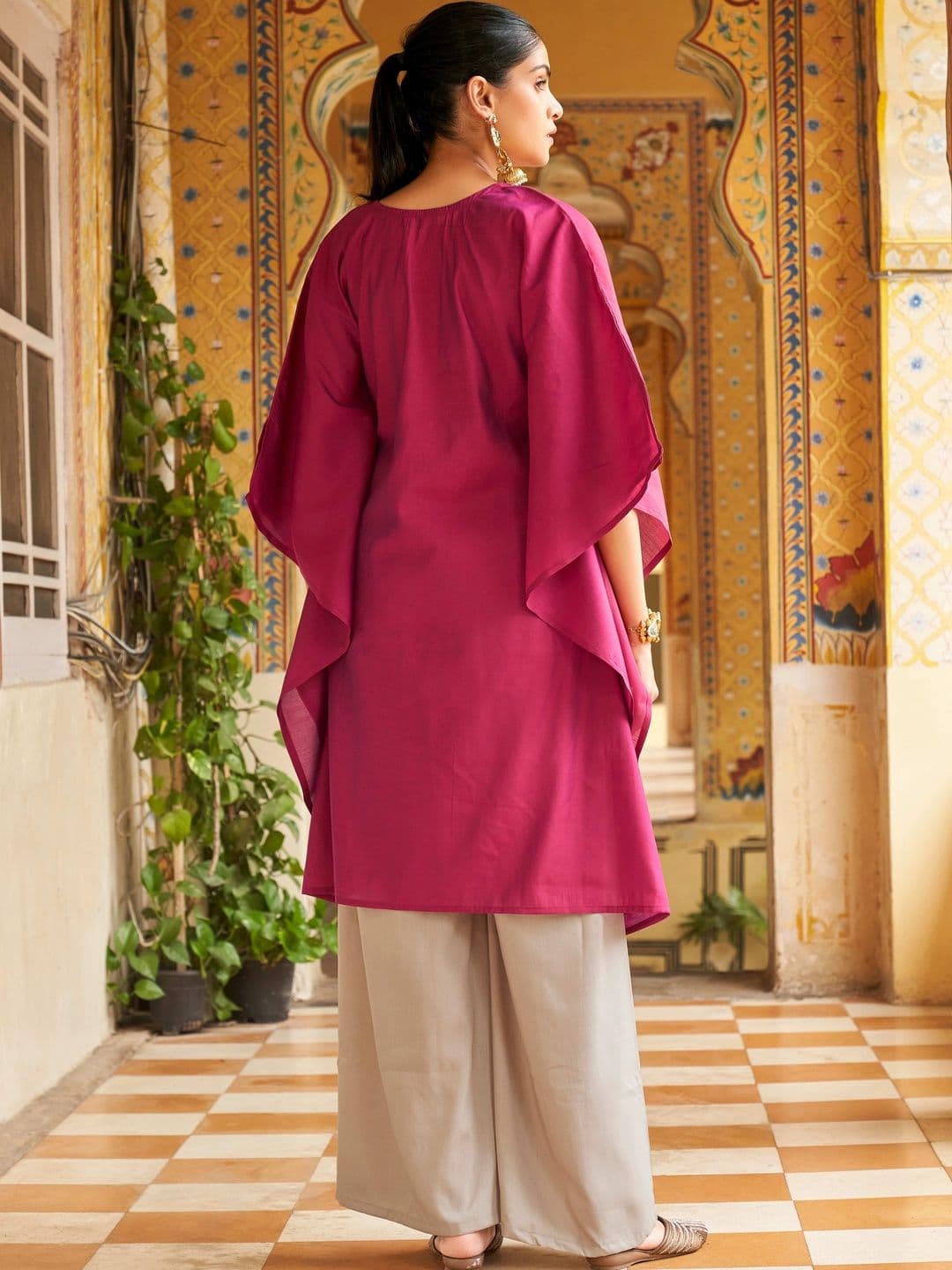 Tikhi Imli Embroidered Tunic with Palazzos thumbnail 3