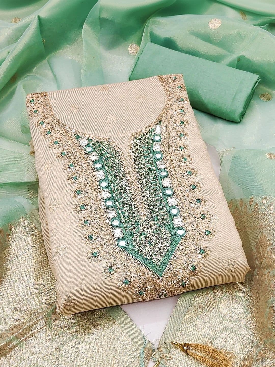 TAVAS Embroidered Unstitched Dress Material thumbnail 4
