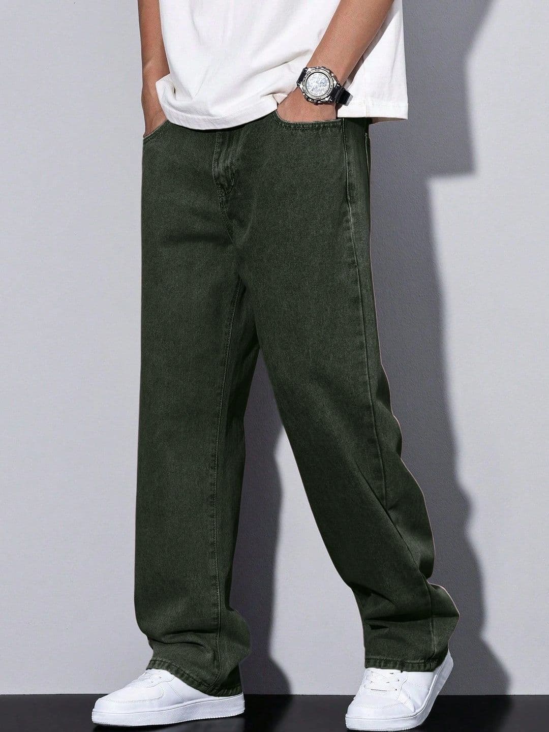 PLUS 91 Men Smart Straight Fit Mid-Rise Jeans - view 1
