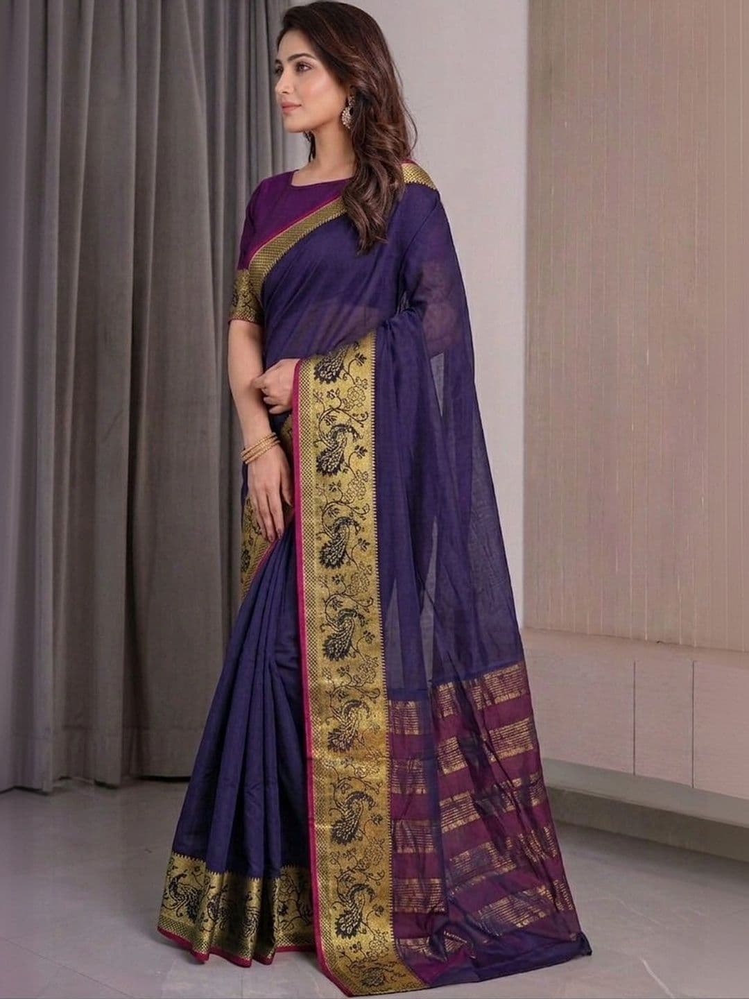 BOLOKA Zari Designer Narayan Peth Saree thumbnail 4