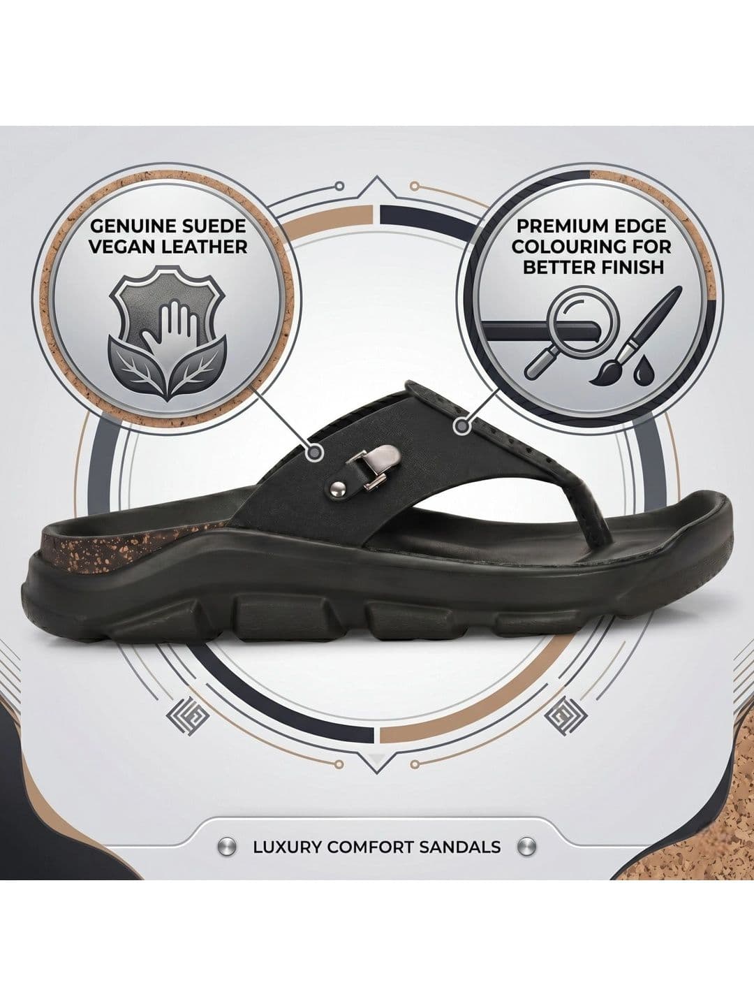 BINUTOP Men Comfort Sandals thumbnail 2