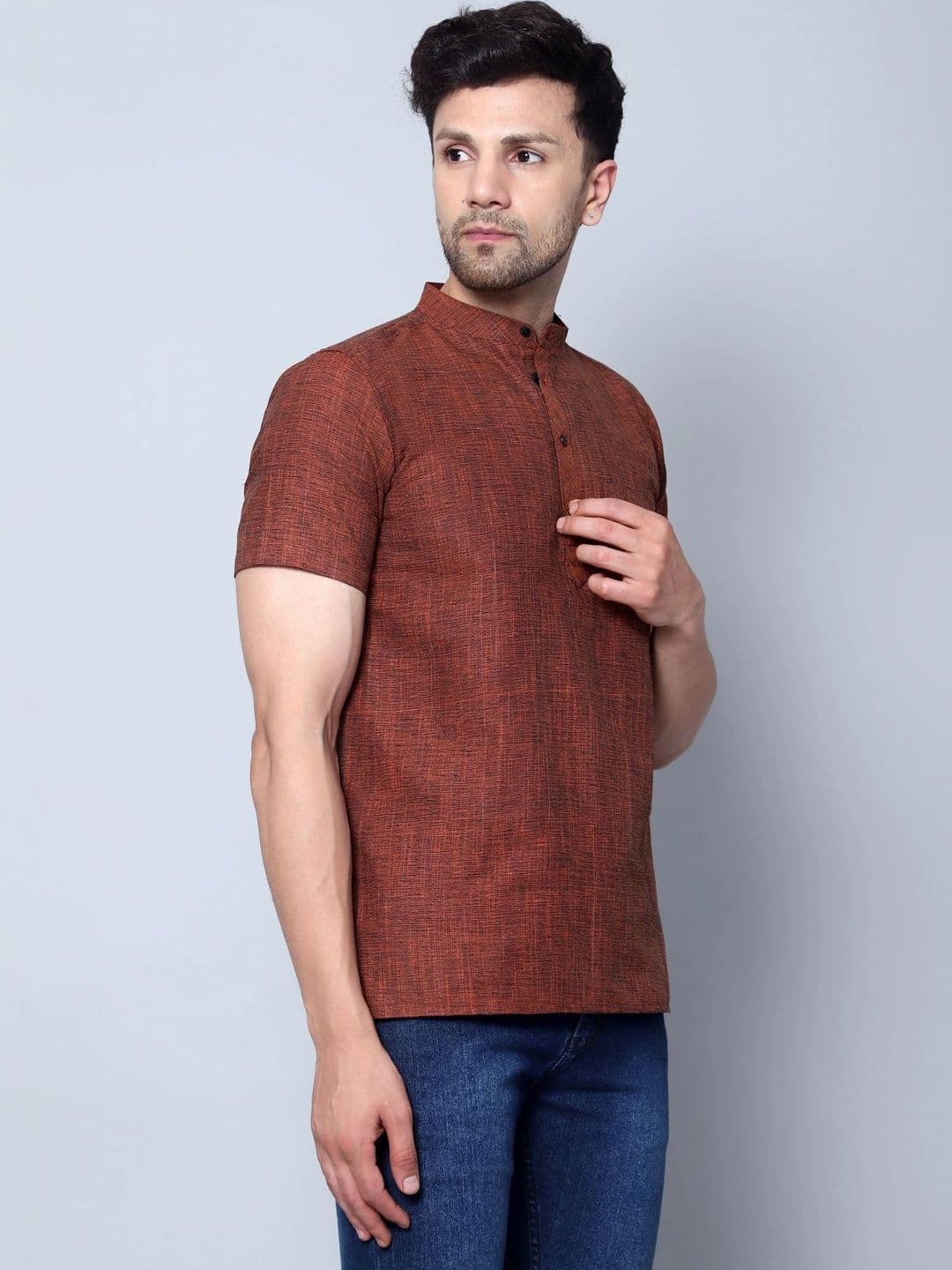 Latest Chikan Garments Men Khadi Kurta - view 1