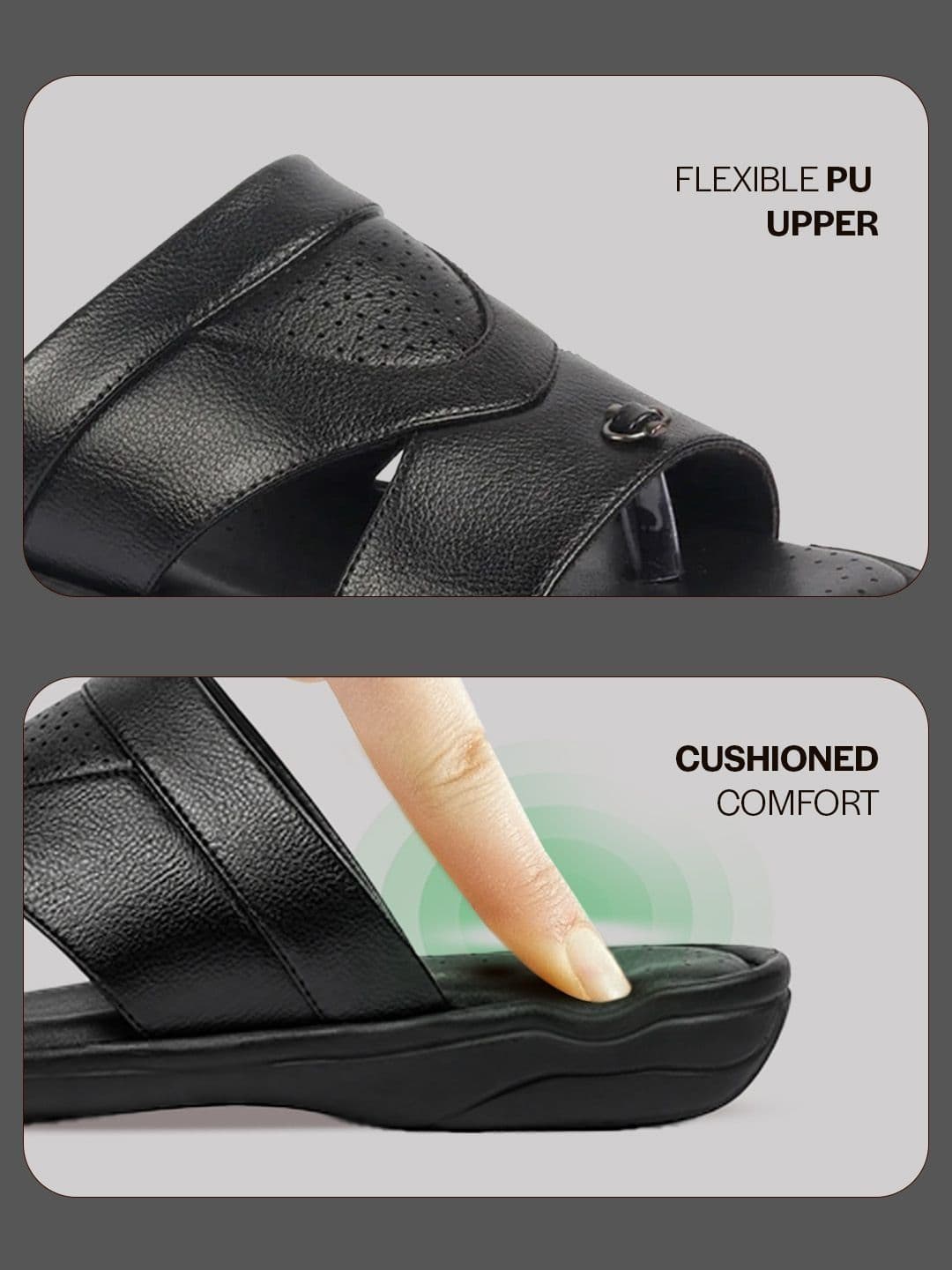 FAUSTO Men PU Comfort Slip-On Sandals thumbnail 4