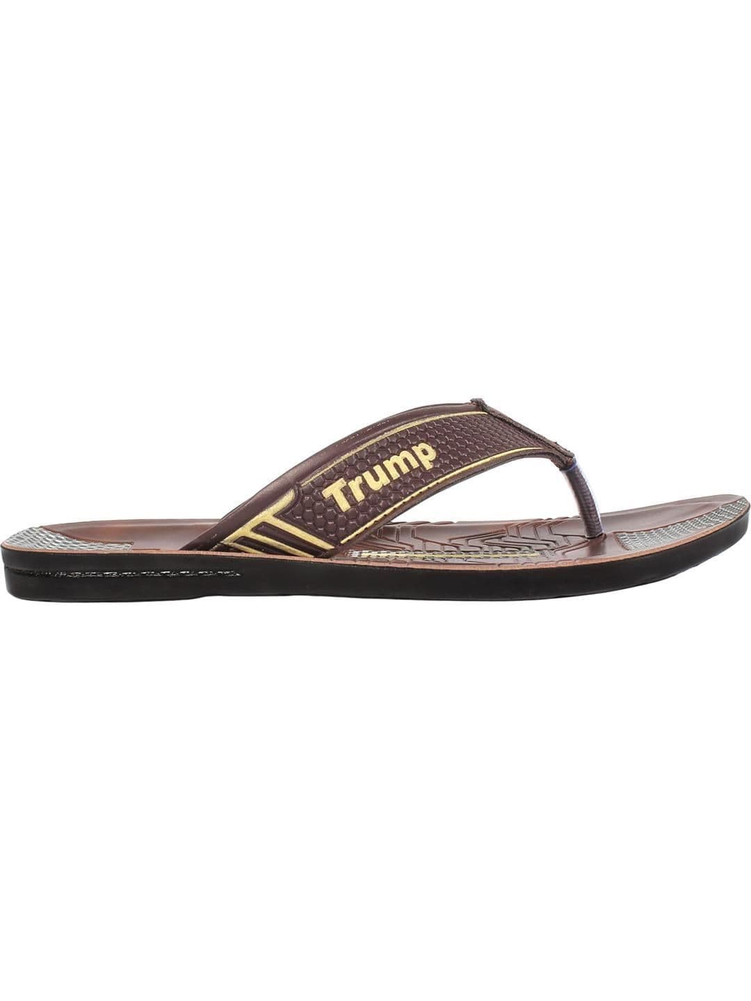 Trump Brown PU Flip Flops thumbnail 7