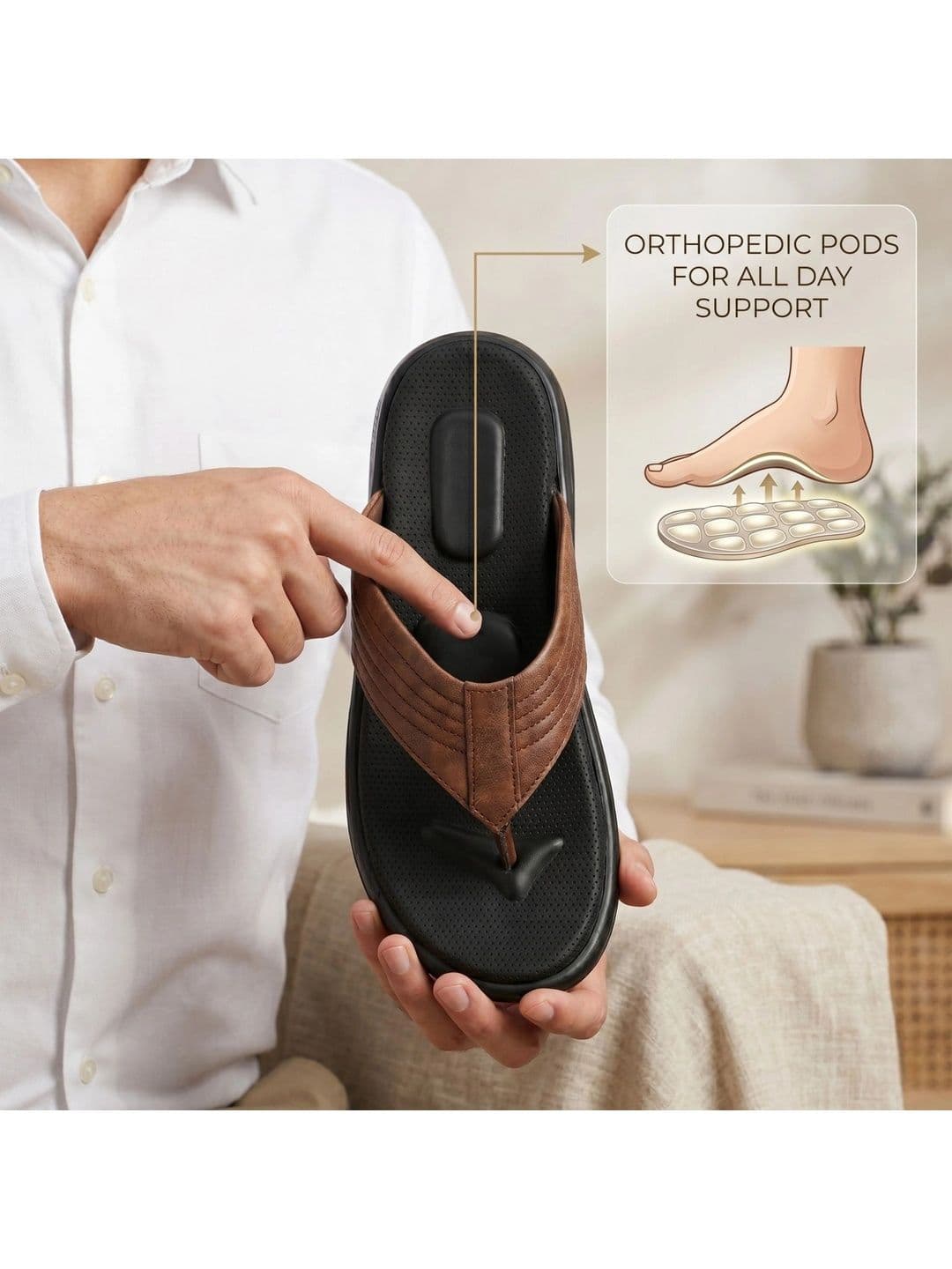 BINUTOP Men Comfort Sandals thumbnail 2