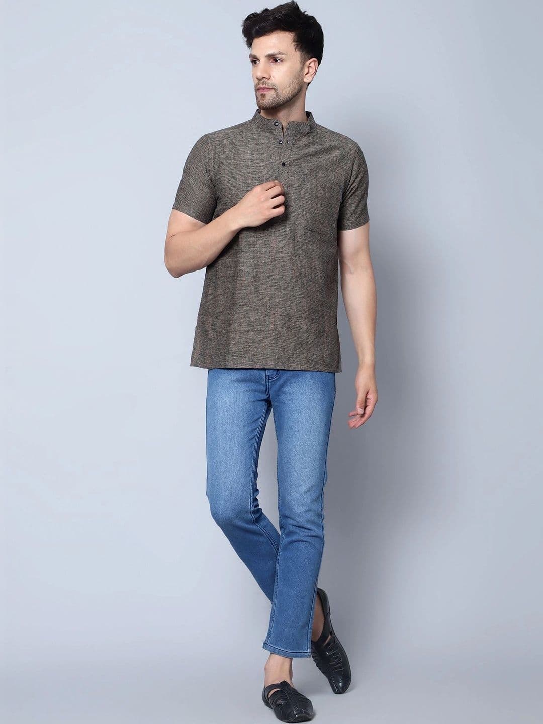 Latest Chikan Garments Men Khadi Kurta thumbnail 2