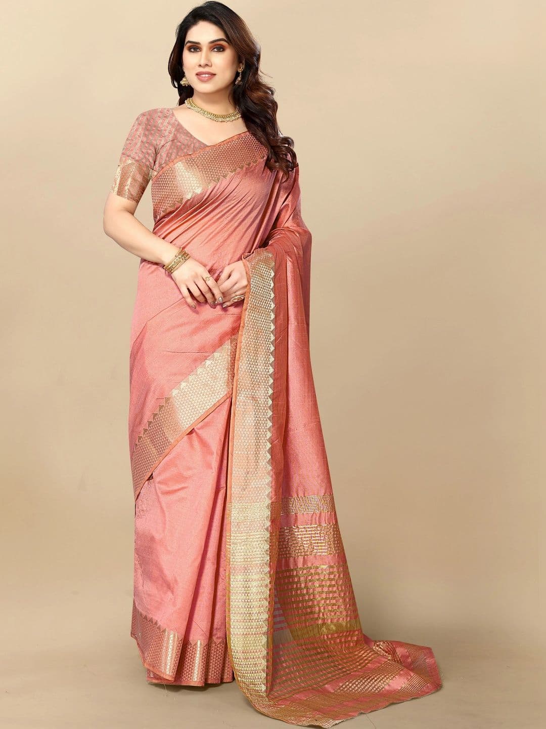 Sangria Woven Design Zari Designer Kota Saree - view 1