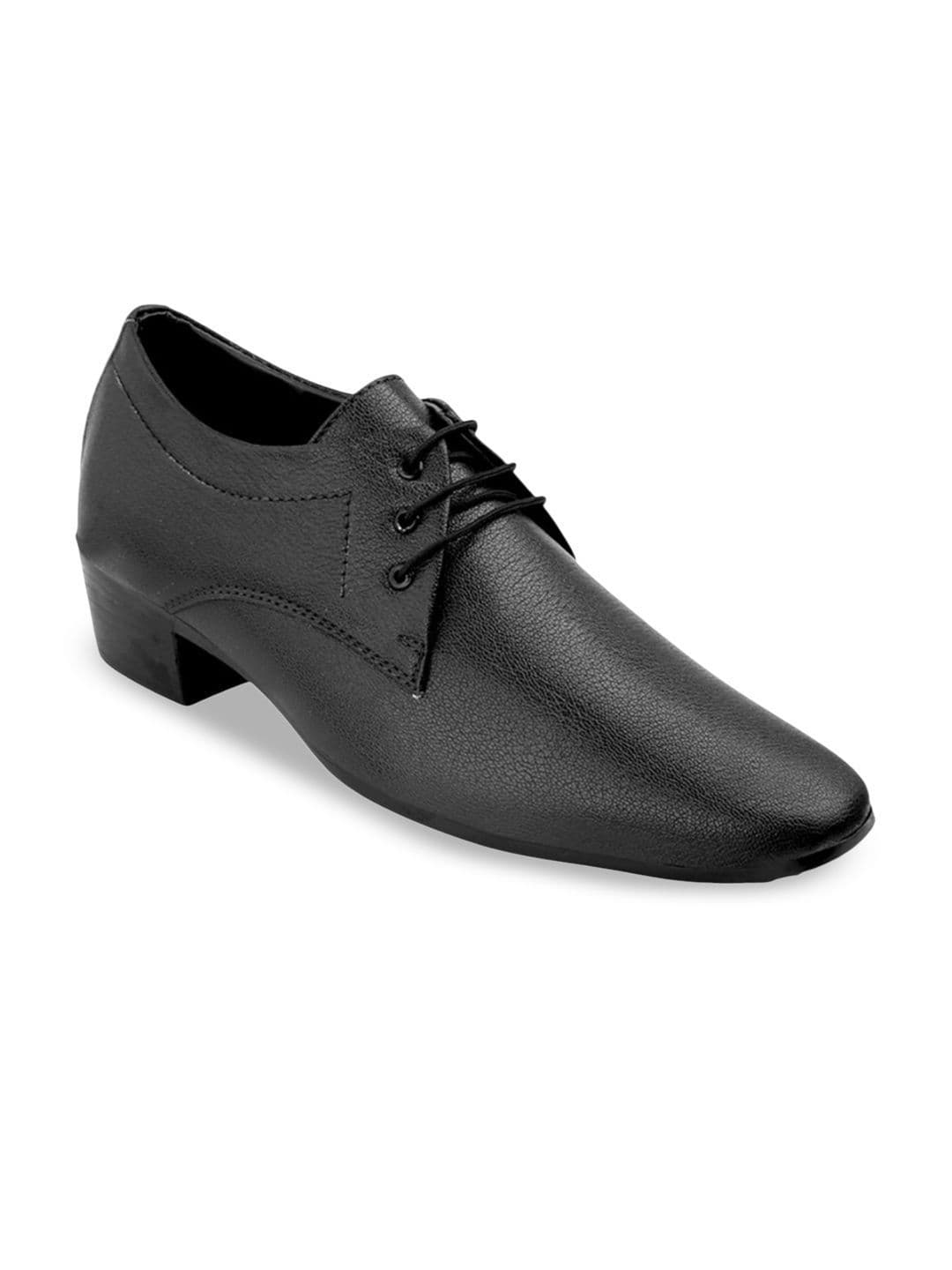 Bxxy Men Height Increasing Blocked-Heeled Derbys Formal Lace-up Shoes thumbnail 5