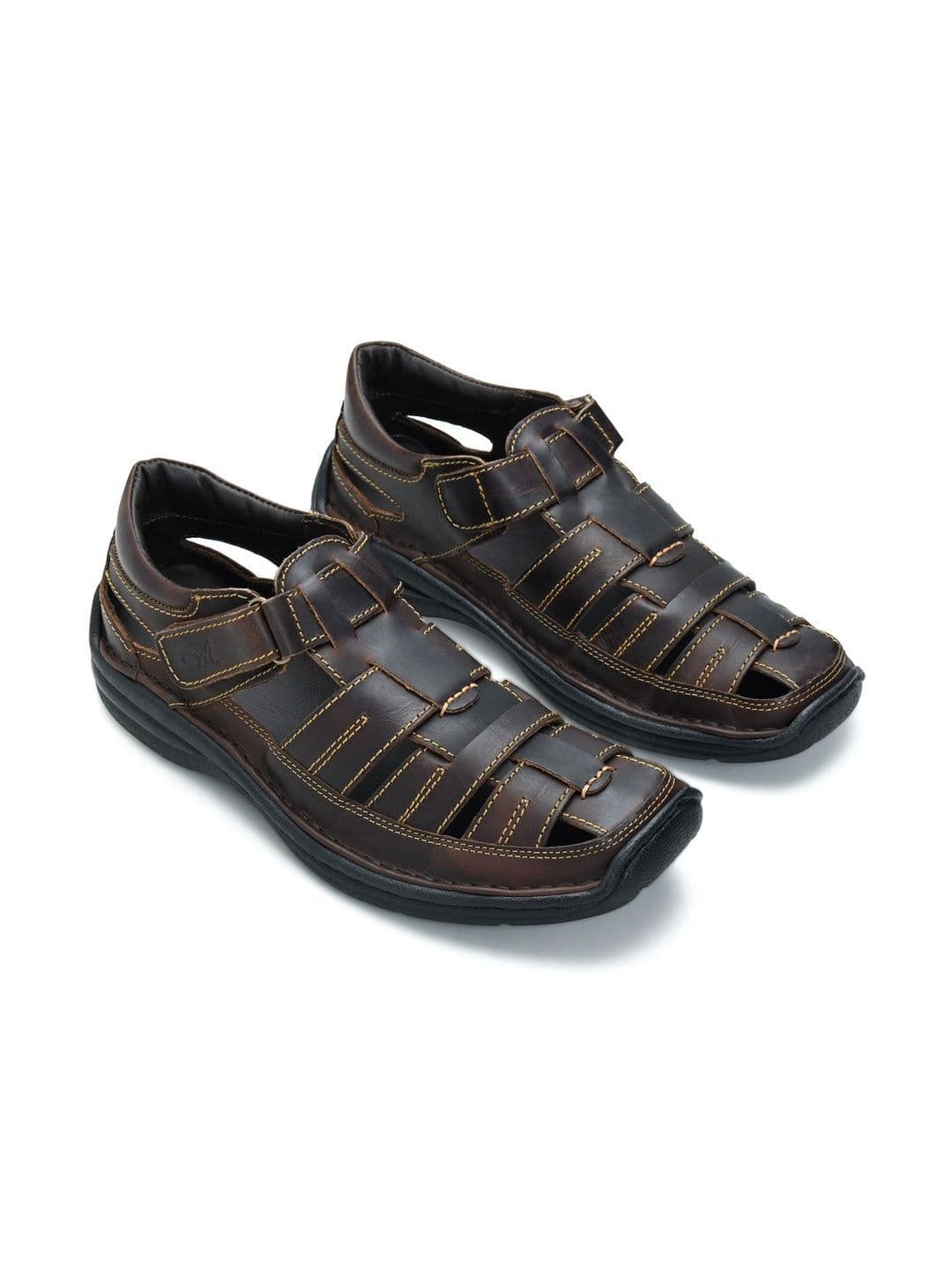Mardi Gras Men Leather Comfort Sandals thumbnail 5
