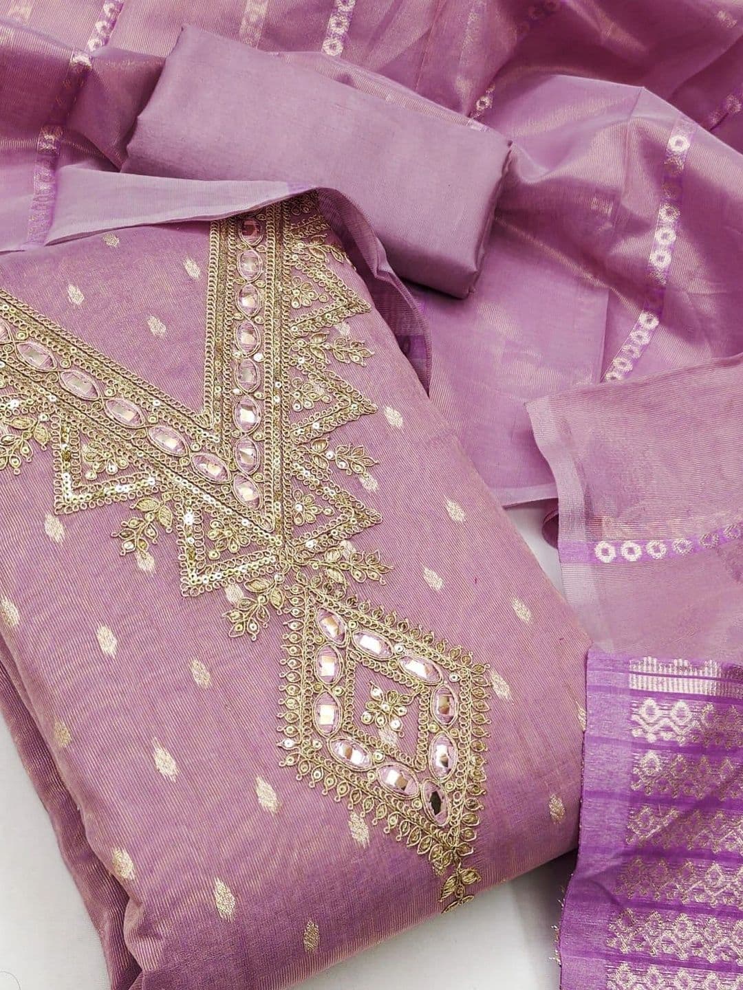 TAVAS Embroidered Unstitched Dress Material thumbnail 4