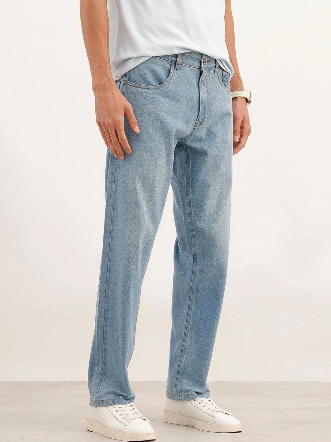 WROGN Men Anti Relaxed Fit Mid-Rise Stretchable Jeans thumbnail 5