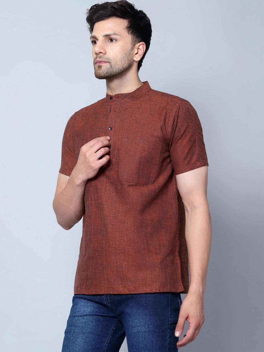 Latest Chikan Garments Men Khadi Kurta thumbnail 6