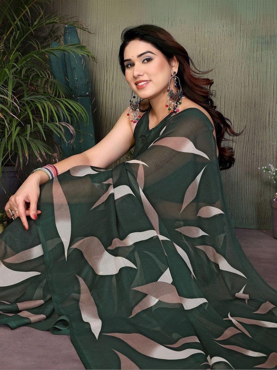 SZN Pure Georgette Saree thumbnail 5