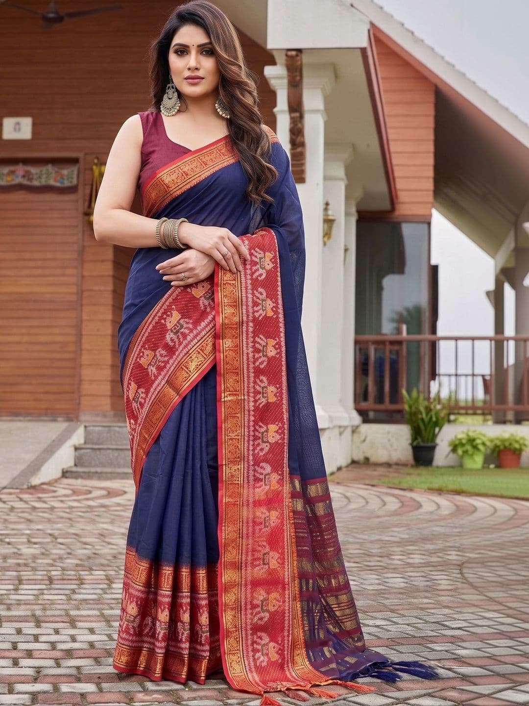 BOLOKA Zari Designer Narayan Peth Saree - view 1