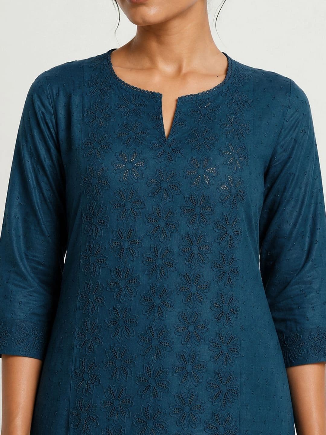 max Women Ethnic Motifs Embroidered Chikankari Kurta thumbnail 4