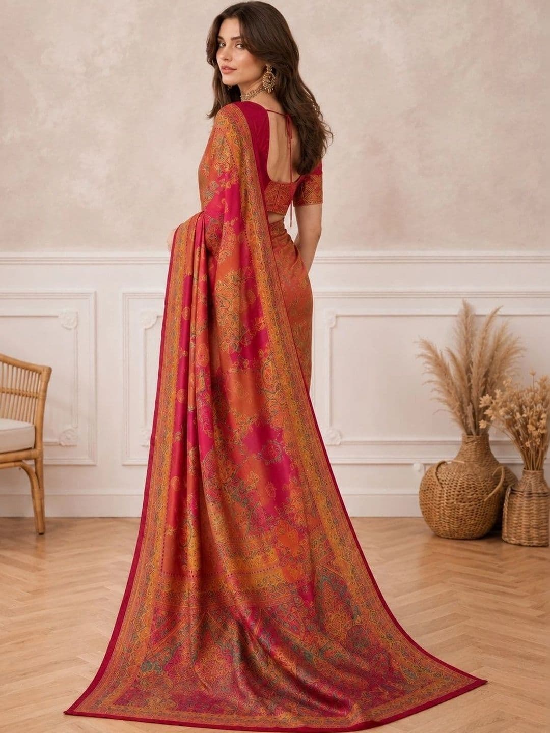 all about you Paisley Zari Silk Cotton Fusion Saree thumbnail 2