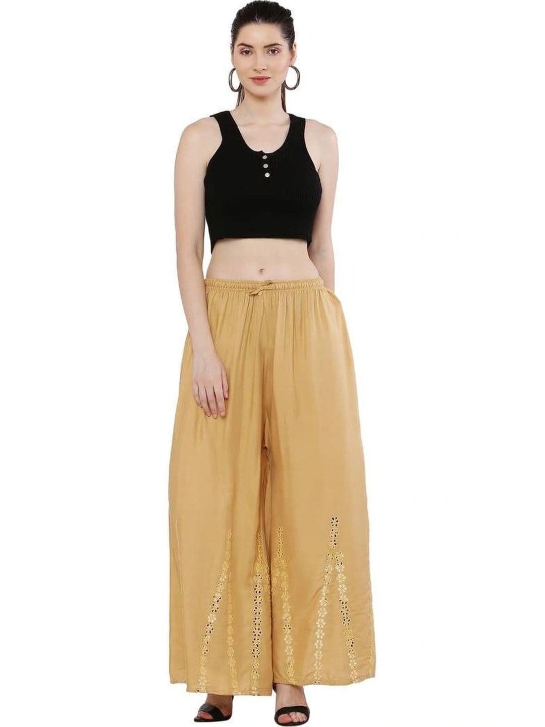 Meyara Women Embellished Knitted Ethnic Palazzos thumbnail 3