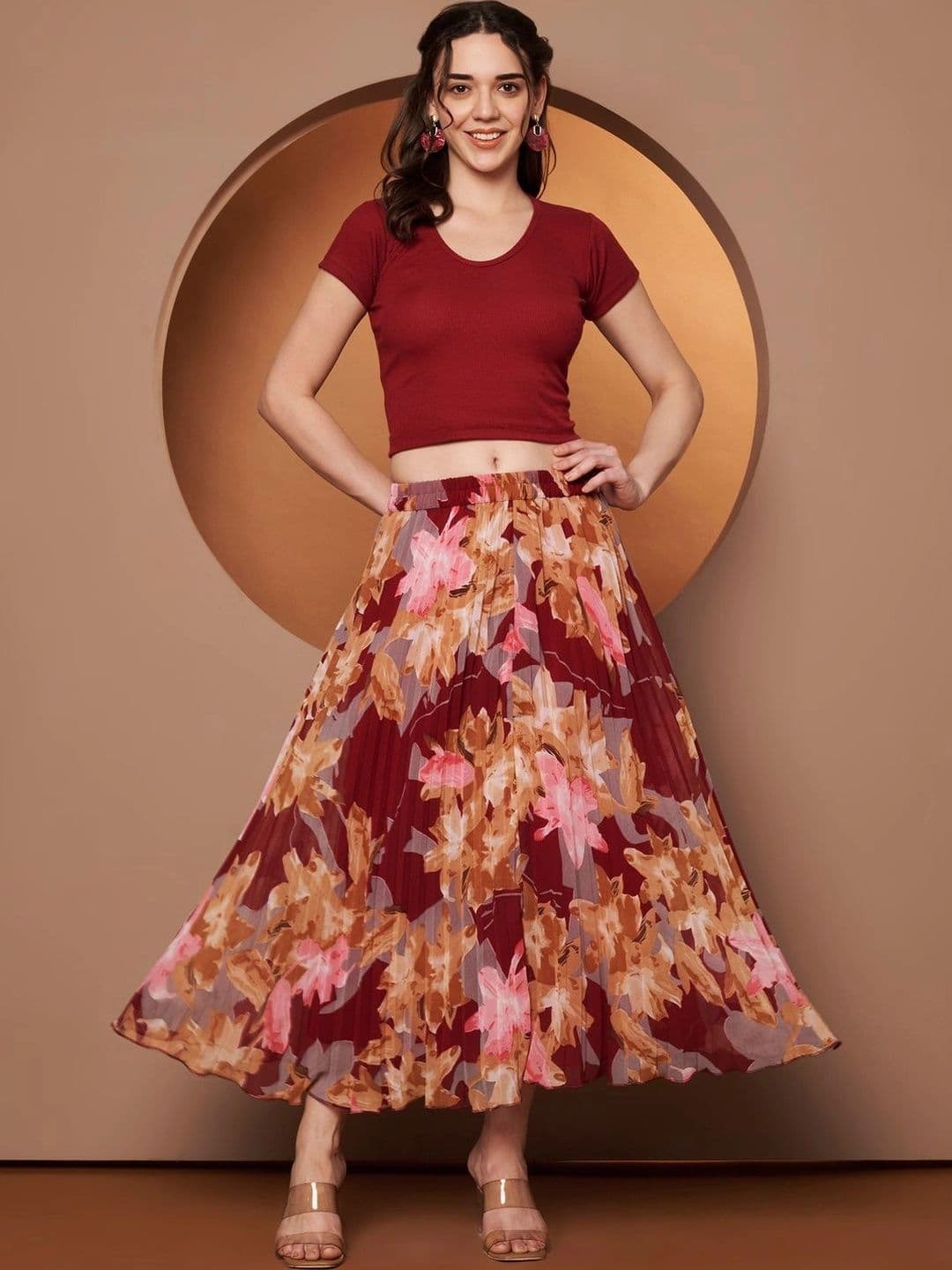CORSICA Women Floral Midi Flared Skirt thumbnail 5
