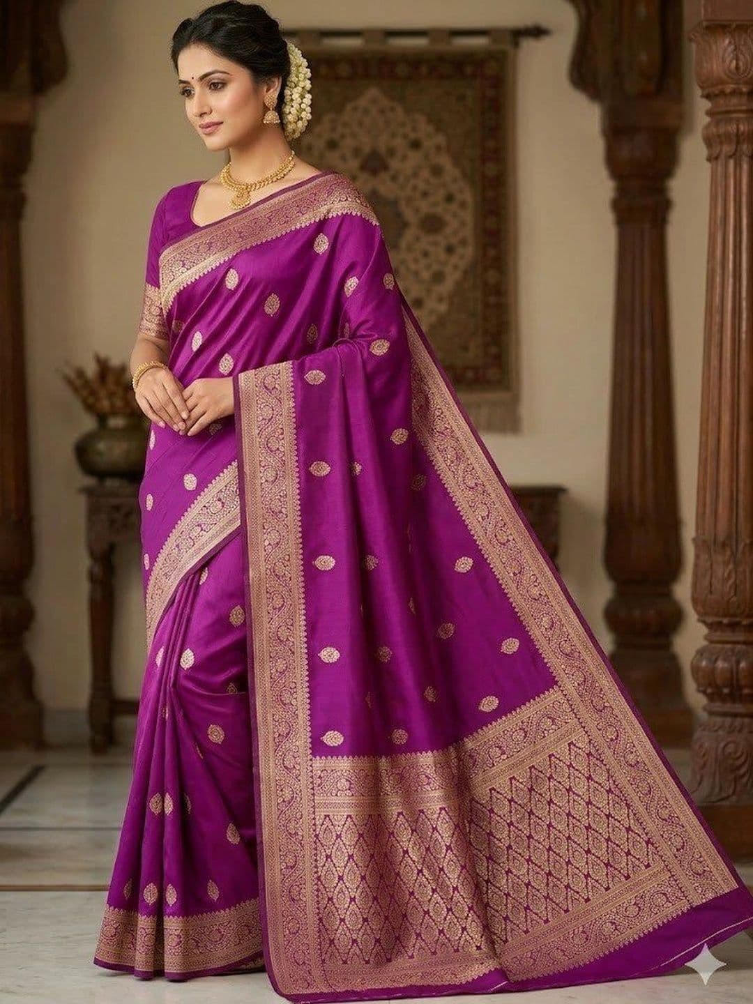 Tapasvi Clothing Zari Art Silk Banarasi Saree - view 1