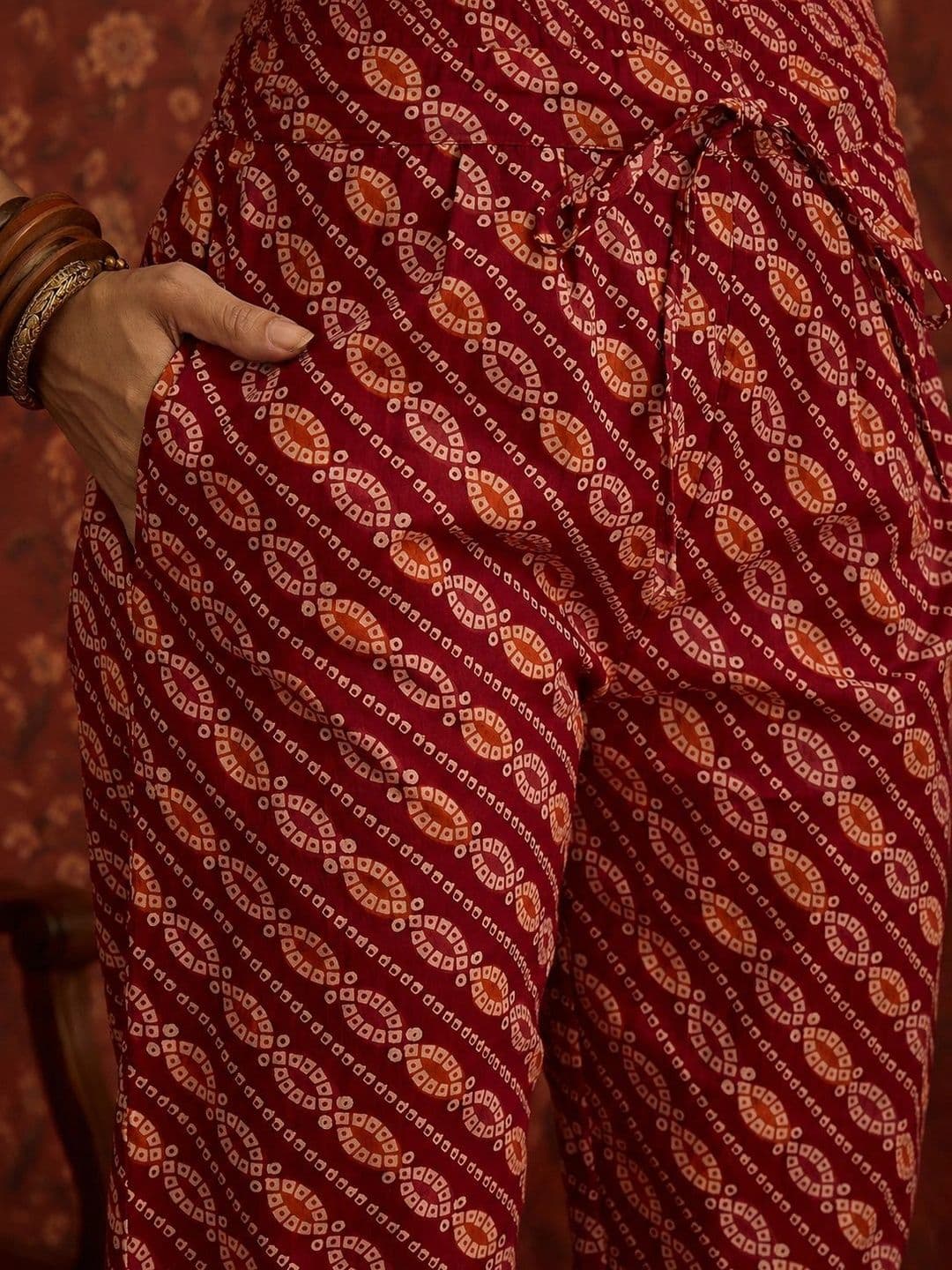 Sangria Women Ethnic Motifs Printed Regular Kurta with Patiala & With Dupatta thumbnail 6