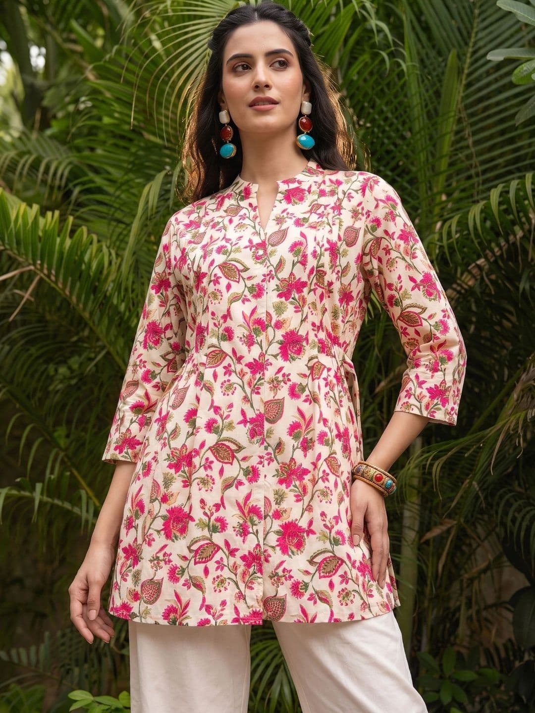 SHRI VANYA CREATION Floral Printed Pure Cotton Kurti thumbnail 7