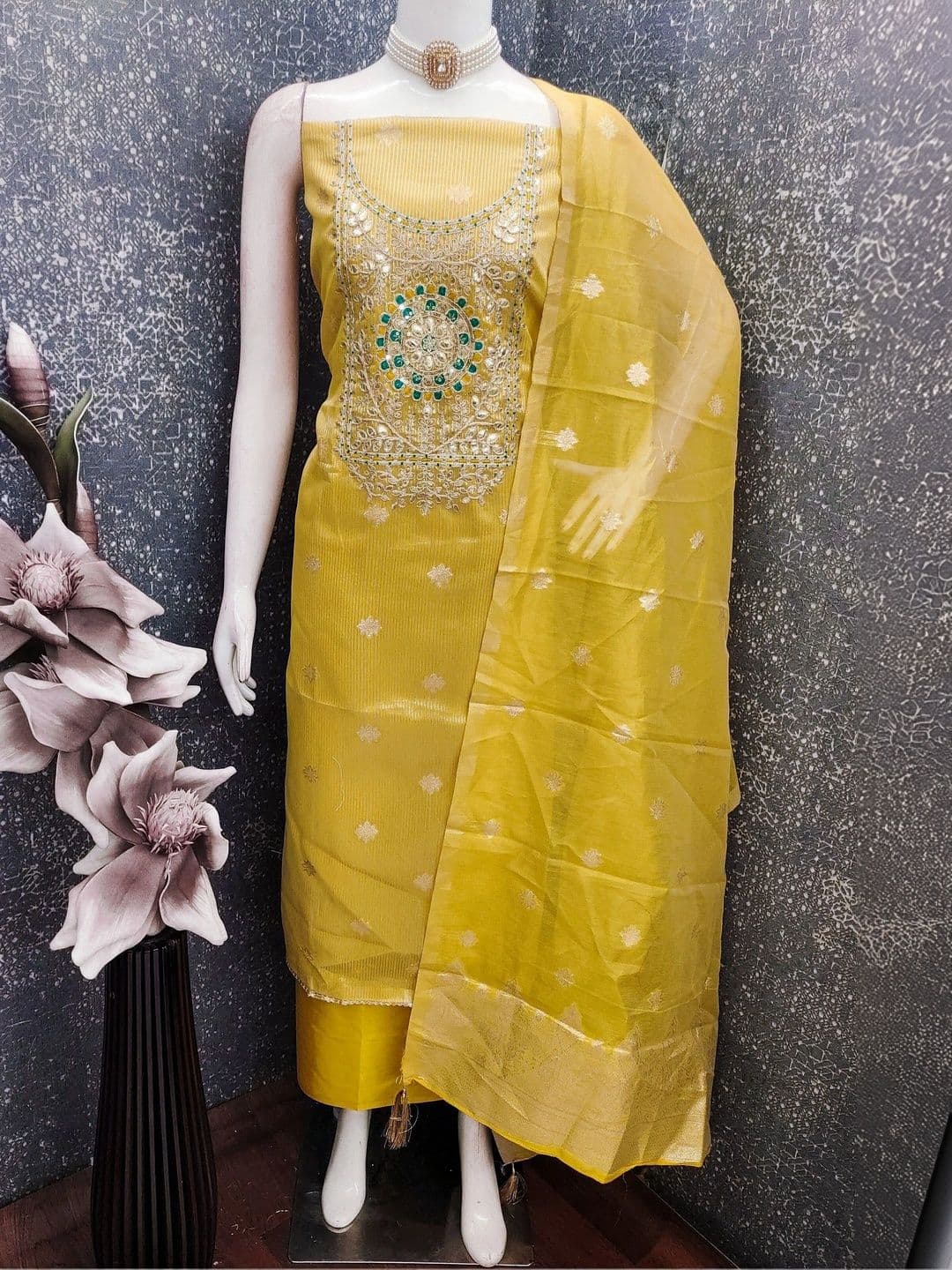 TAVAS Embroidered Unstitched Dress Material thumbnail 2