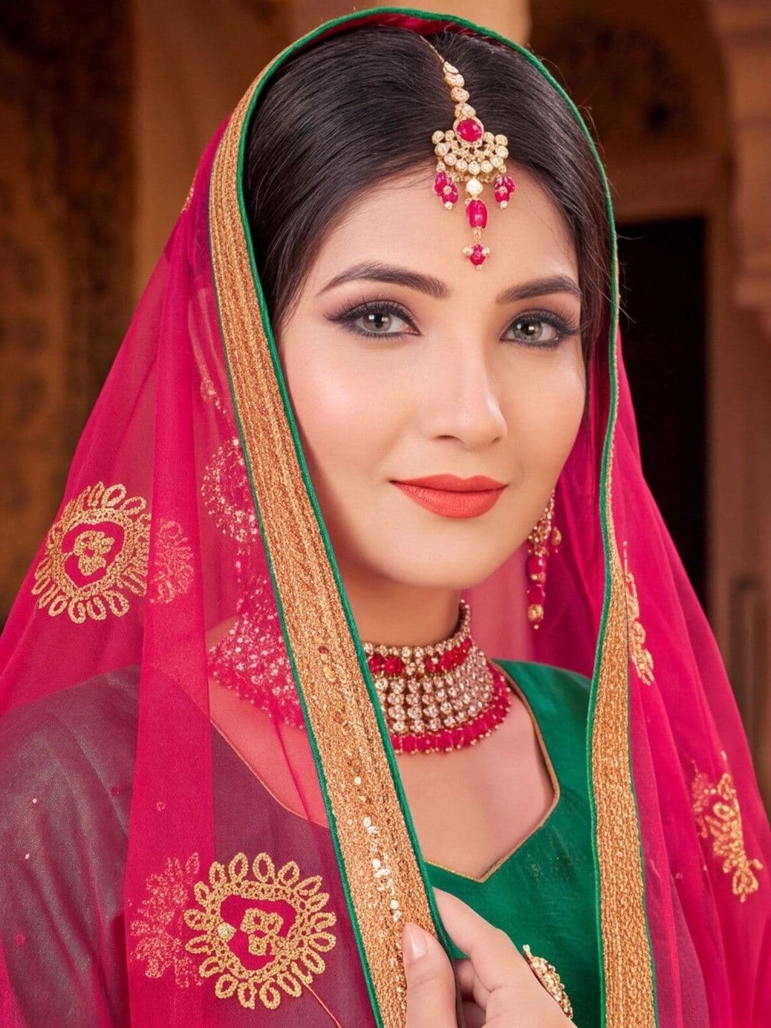 Anouk Rustic Thread Work Semi-Stitched Lehenga & Unstitched Blouse With Dupatta thumbnail 6
