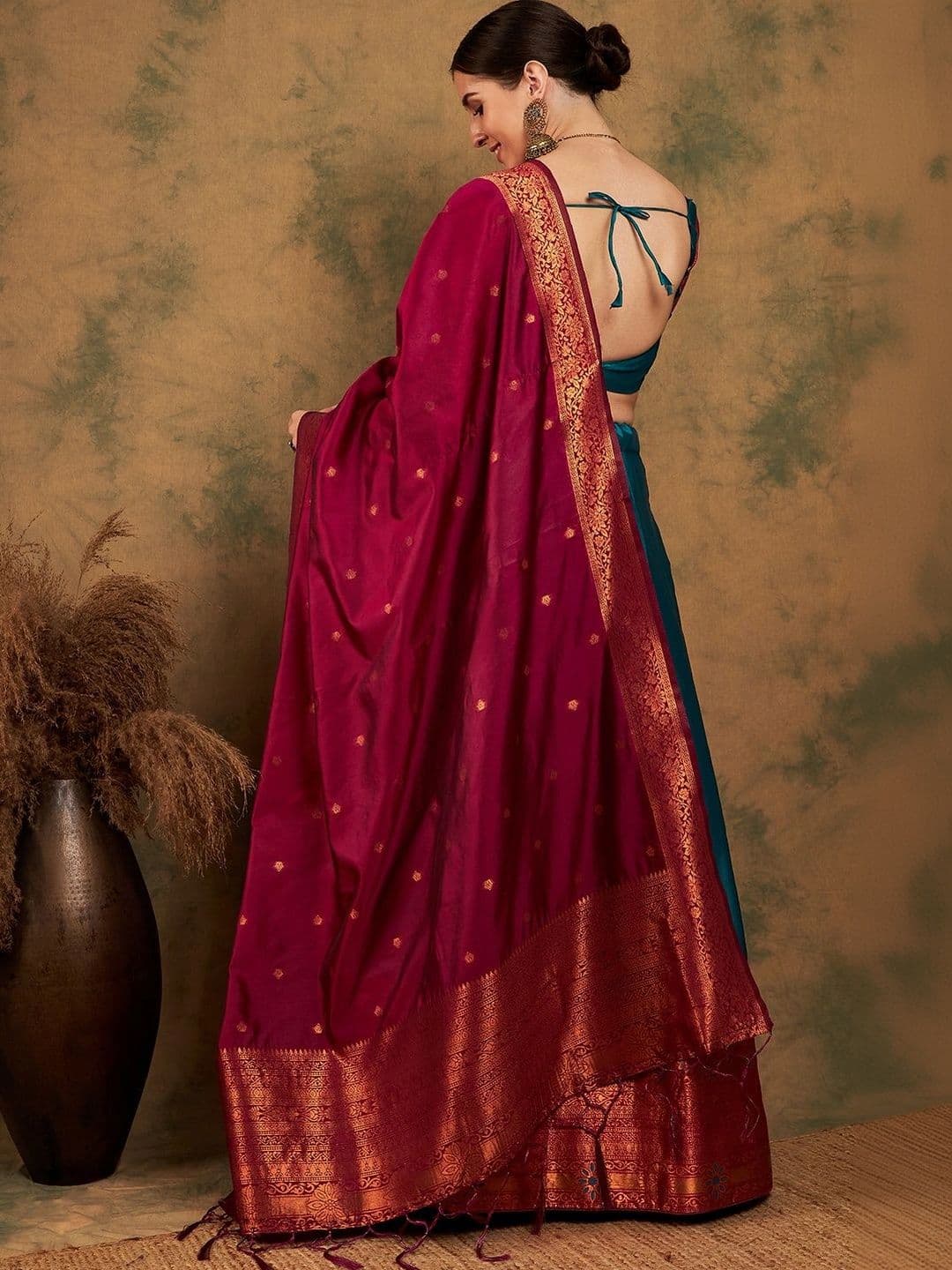 Anouk Rustic Semi-Stitched Lehenga & Unstitched Blouse With Dupatta thumbnail 6