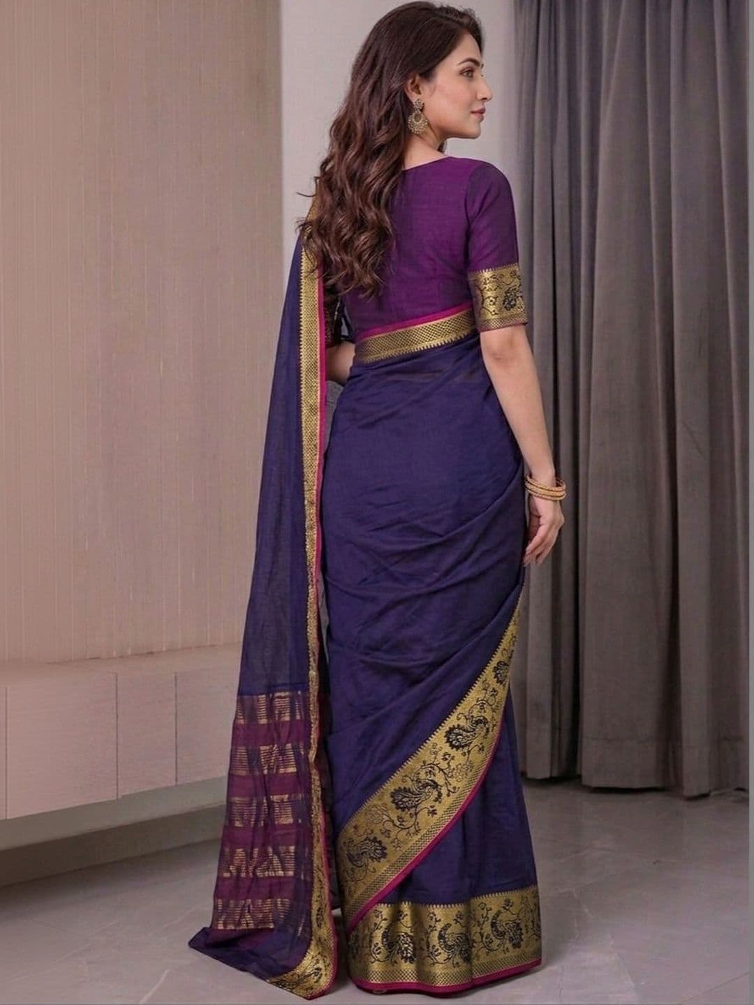 BOLOKA Zari Designer Narayan Peth Saree thumbnail 2