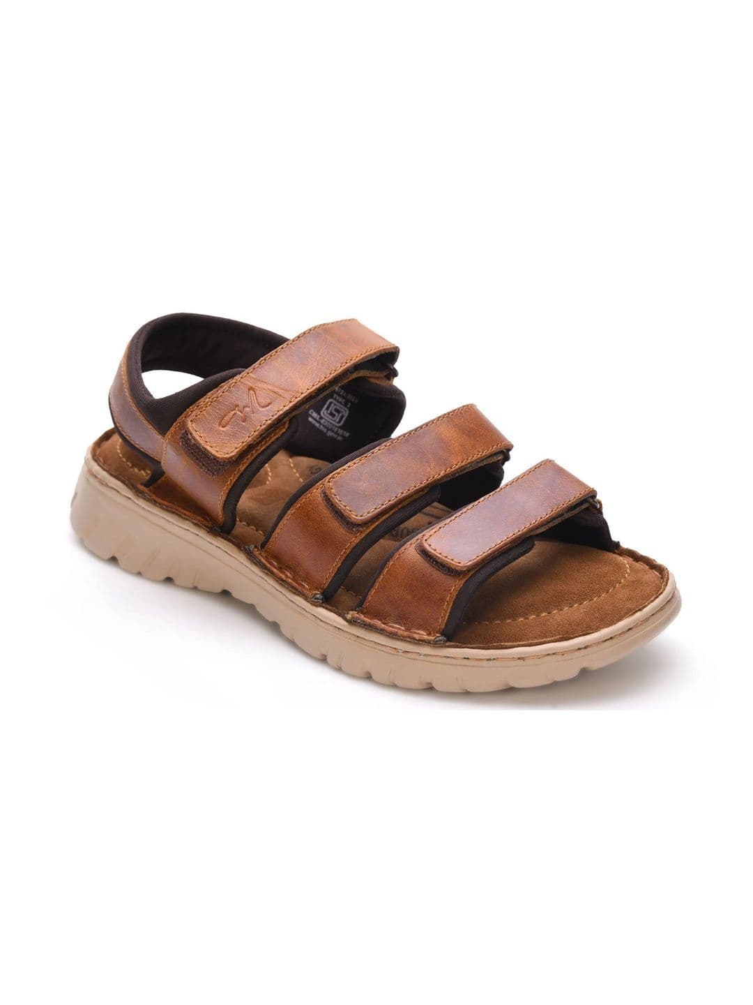 Mardi Gras Men Leather Comfort Sandals thumbnail 5
