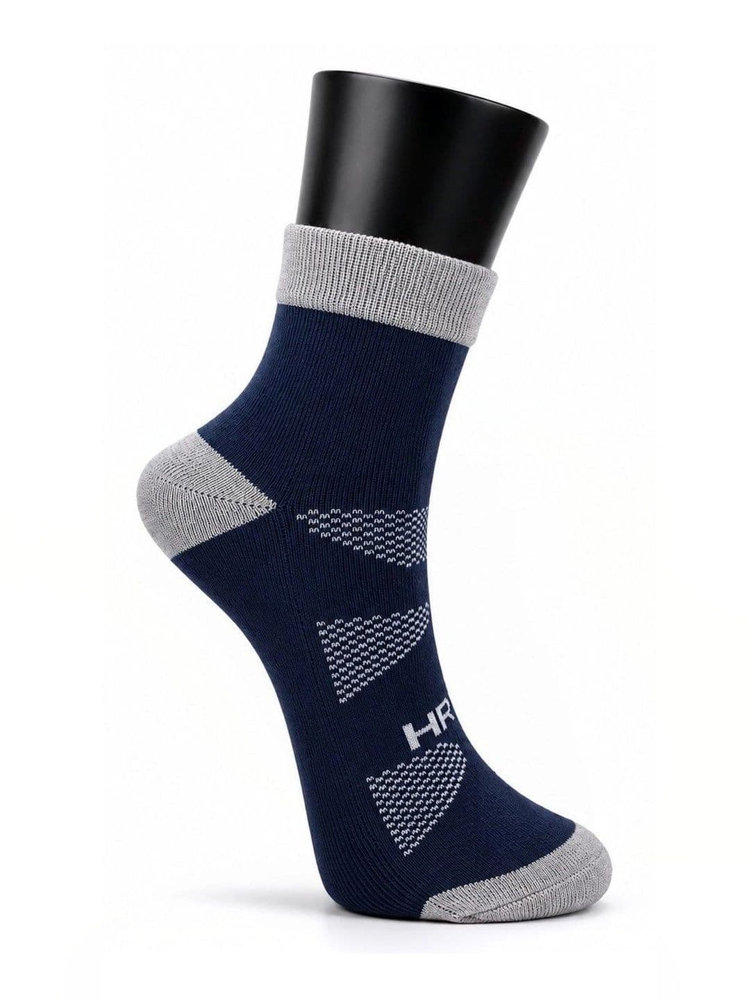 HRX by Hrithik Roshan Unisex Pack of 5 Cotton Blend Assorted Patterned Ankle Length Socks thumbnail 3