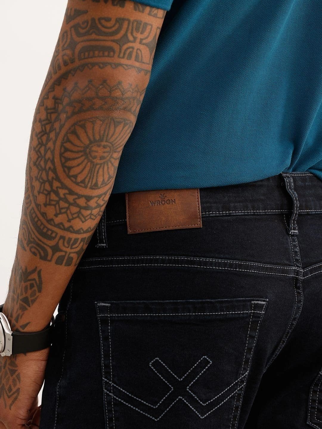 WROGN Men Skinny Fit Mid-Rise Stretchable Jeans thumbnail 2