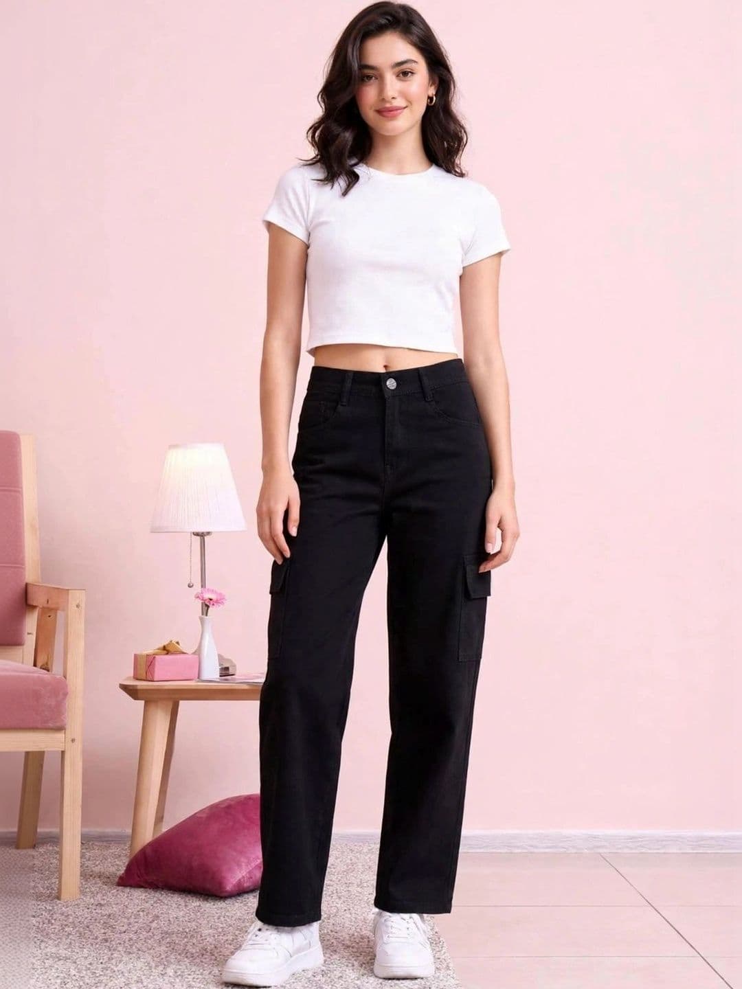 LINARIA Women Classic Relaxed Fit Mid-Rise Stretchable Jeans - view 1