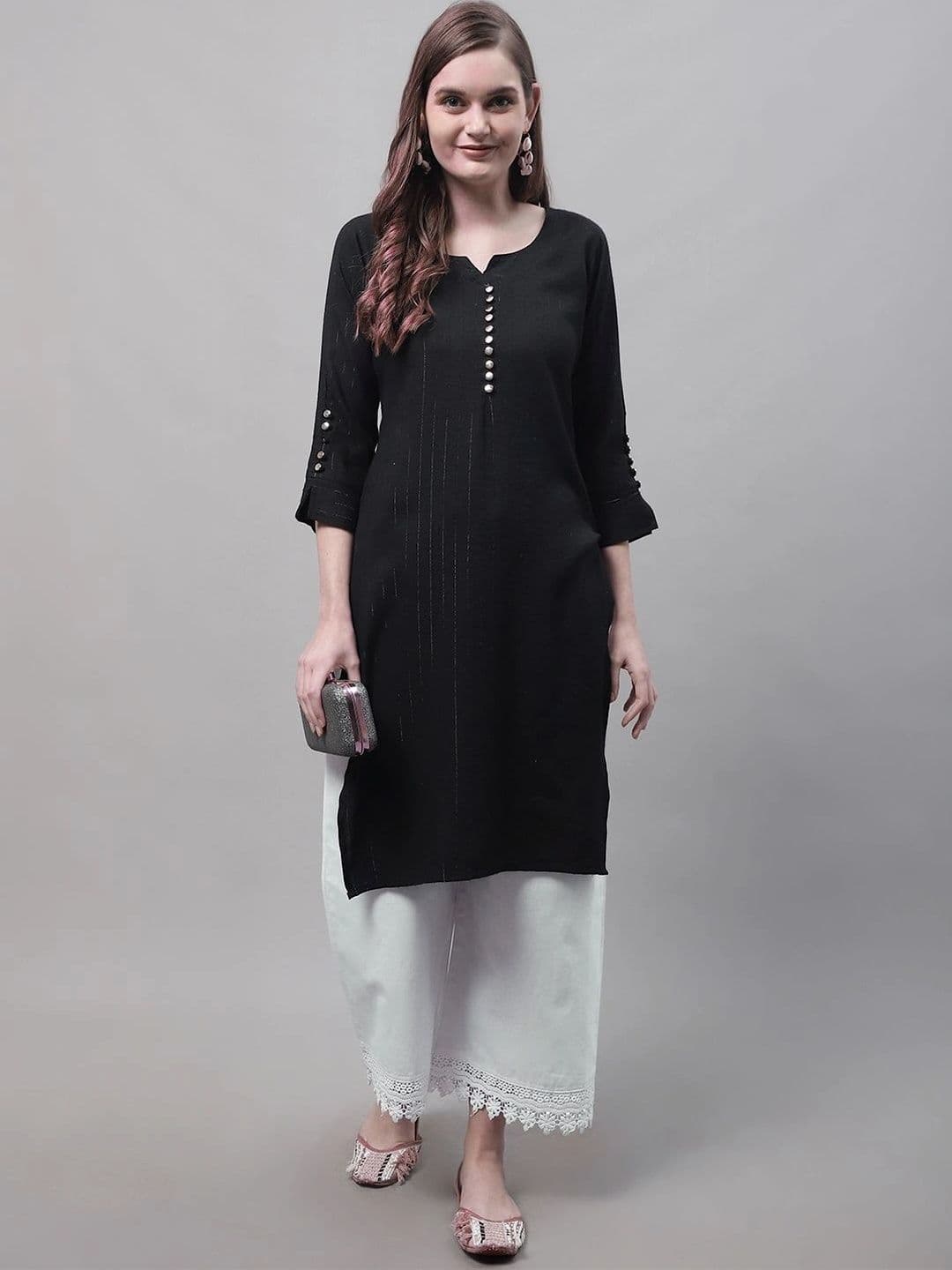 KALINI Women Embellished Cropped Ethnic Palazzos thumbnail 2
