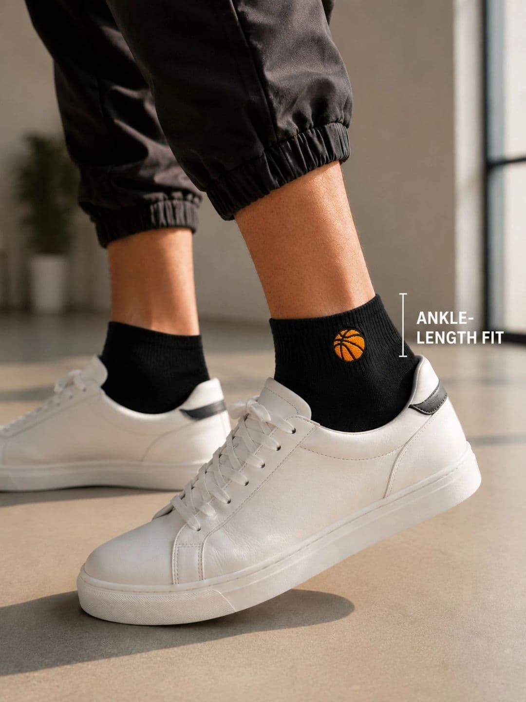 ZIBELL Men Pack of 5 Cotton Assorted Patterned Ankle Length Socks thumbnail 4