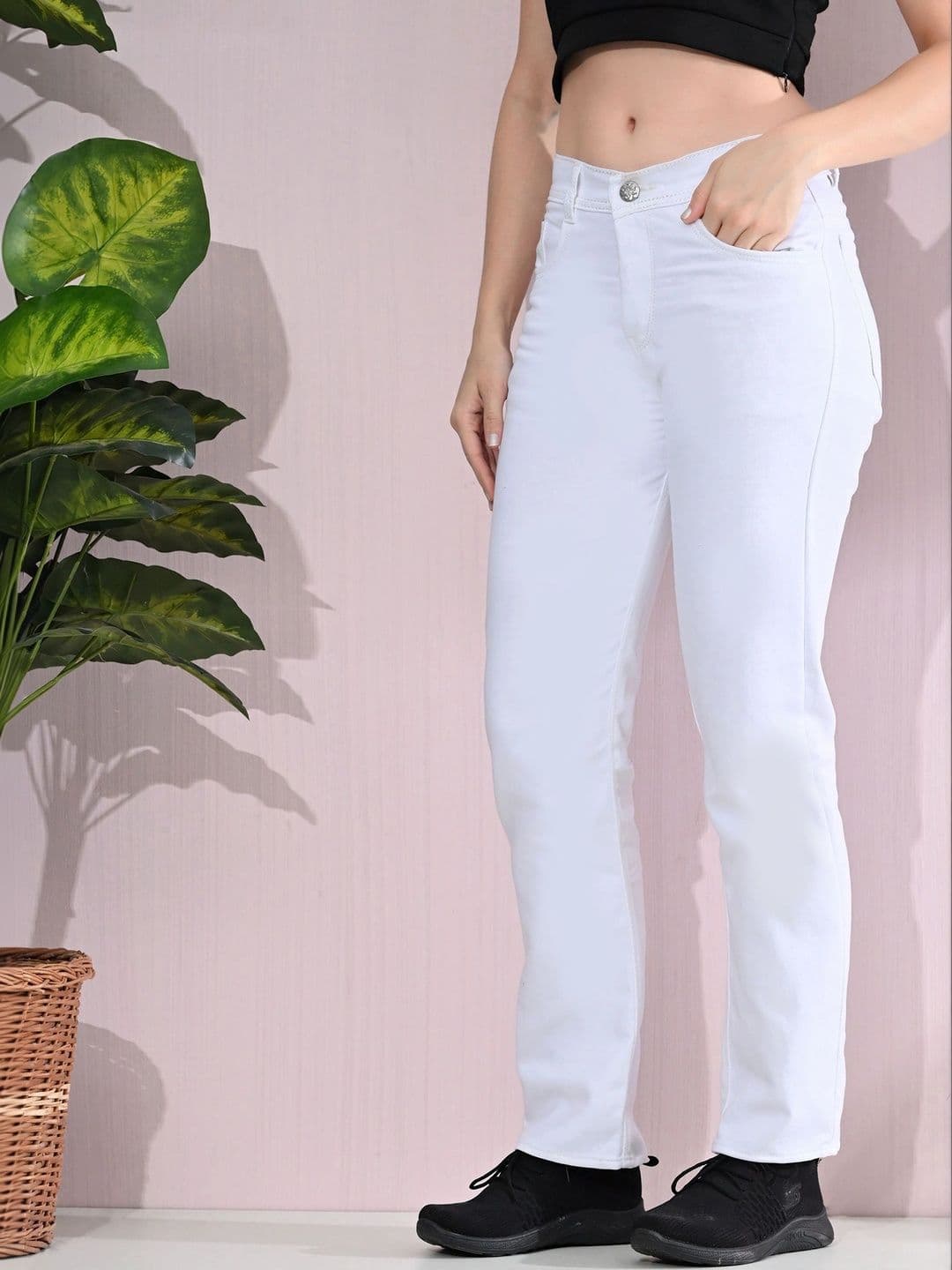 Mast & Harbour Women Classic Regular Fit Mid-Rise Stretchable Jeans - view 1