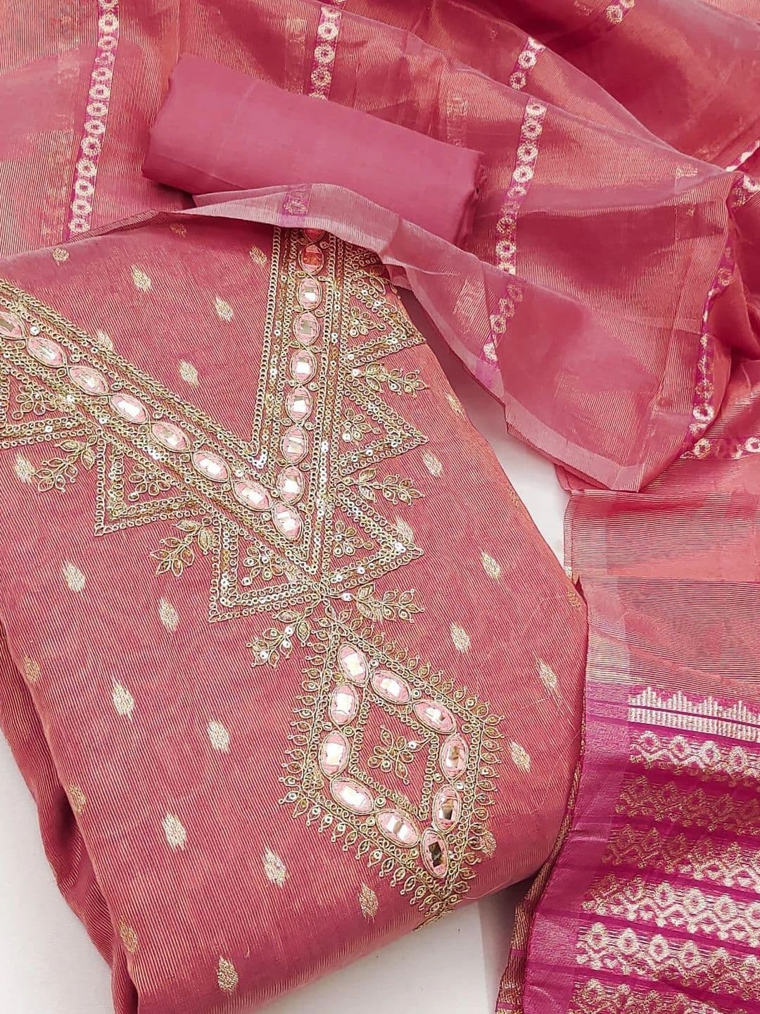 TAVAS Embroidered Unstitched Dress Material thumbnail 4
