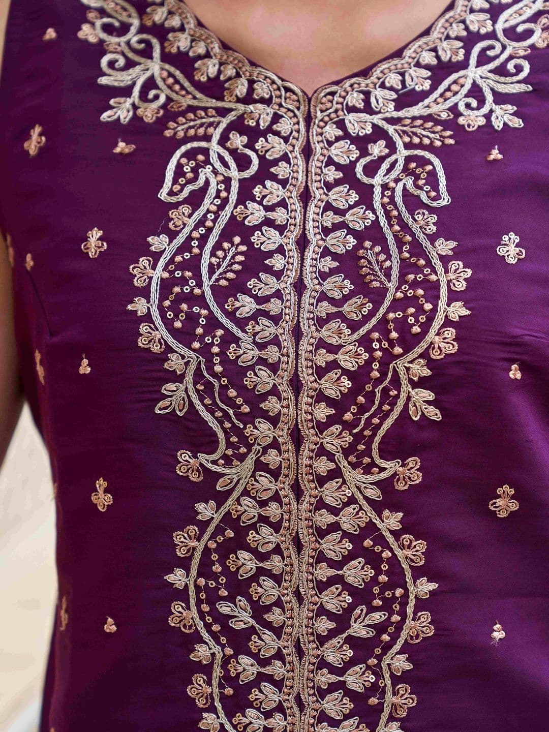 Tikhi Imli Embroidered Top with Palazzos thumbnail 5