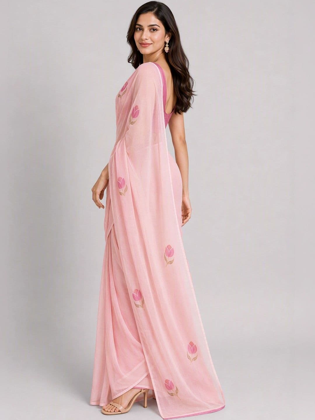 Saatika Embroidered Saree thumbnail 3