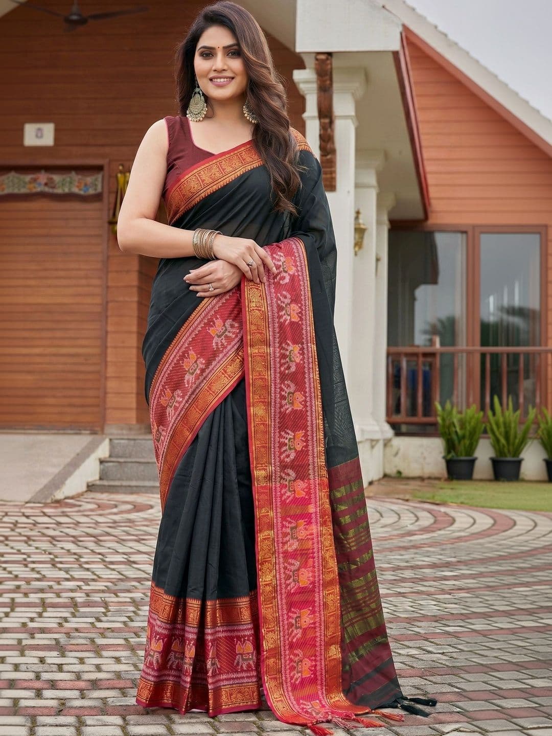 BOLOKA Zari Designer Narayan Peth Saree - view 1