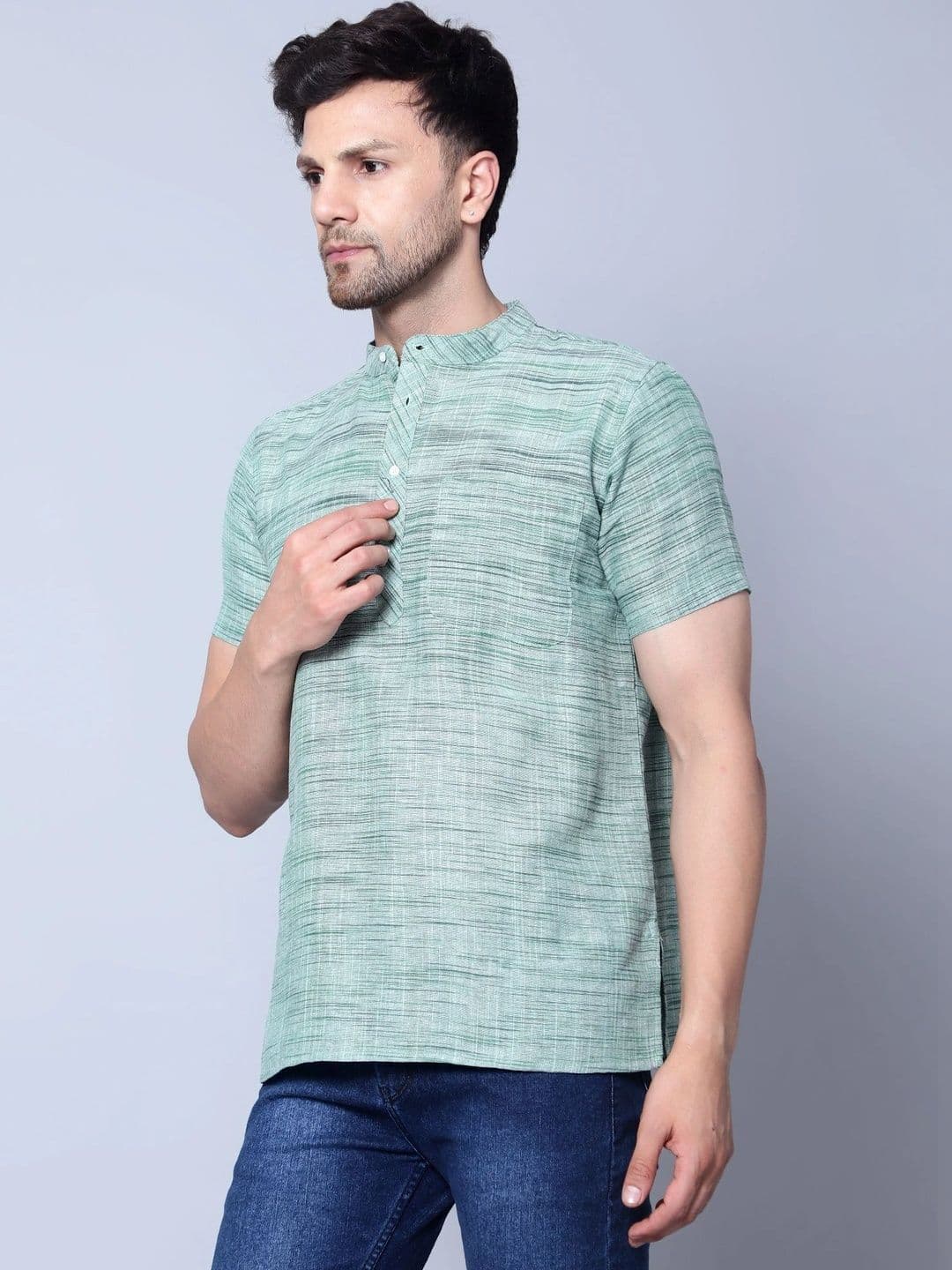 Latest Chikan Garments Men Khadi Kurta thumbnail 6