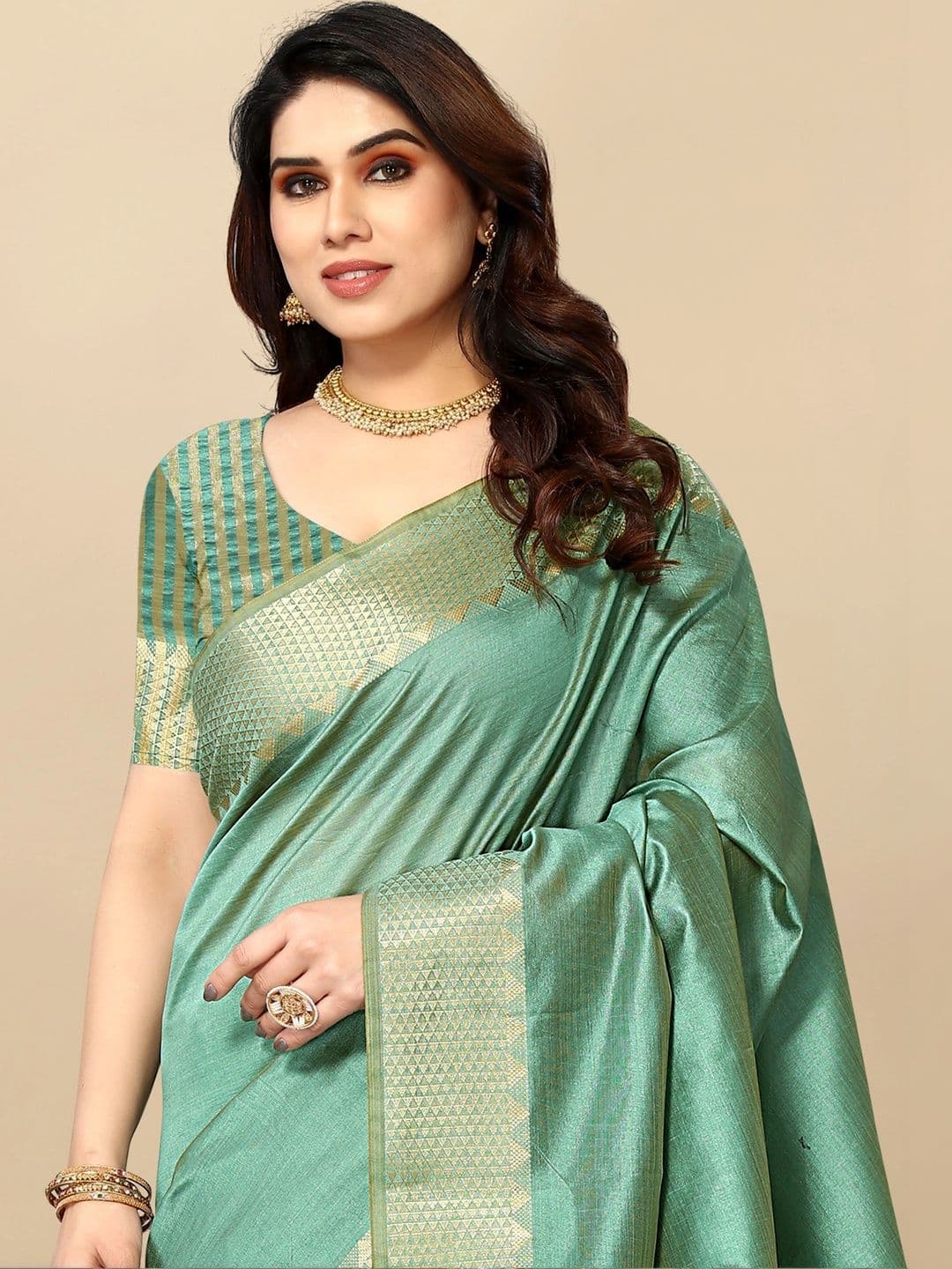 Sangria Zari Designer Kota Saree thumbnail 3