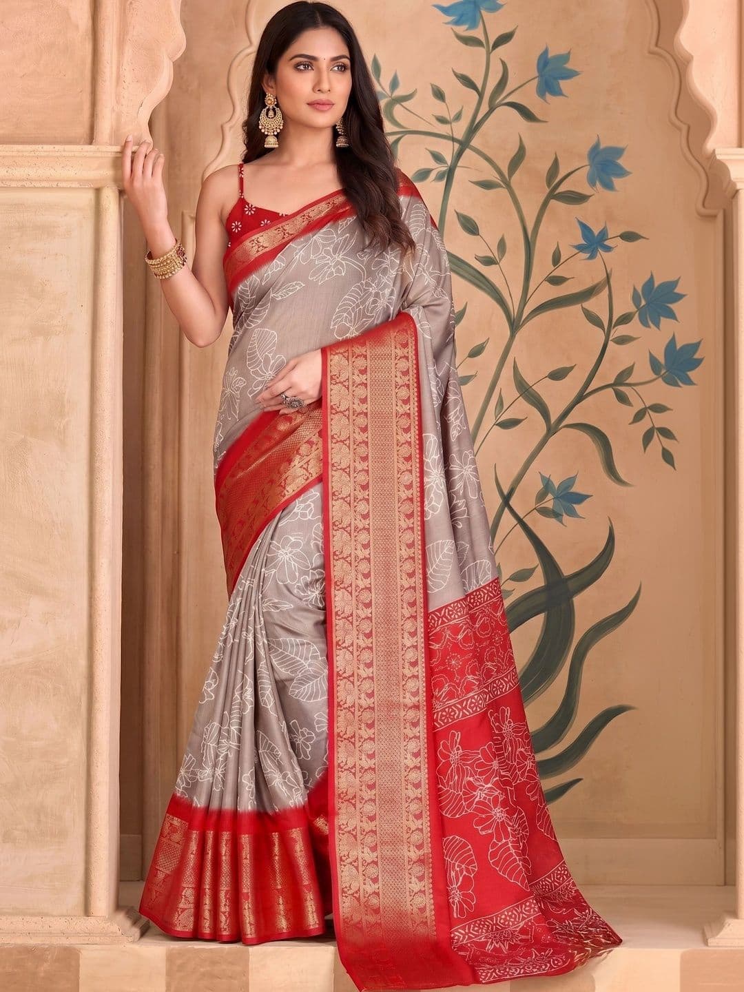 BOLOKA Zari Art Silk Designer Saree - view 1