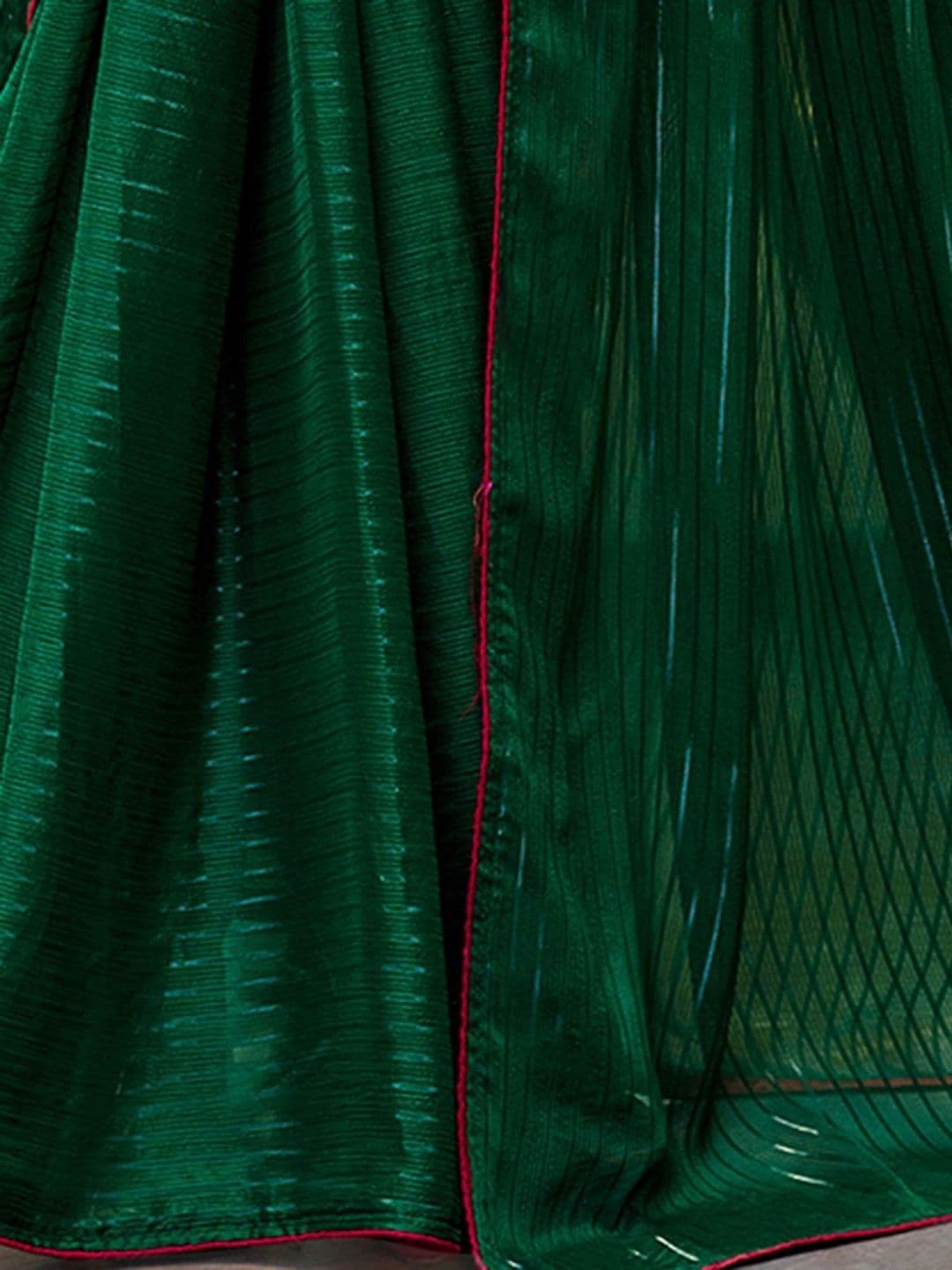 SANISA Striped Embroidered Pure Georgette Saree thumbnail 5