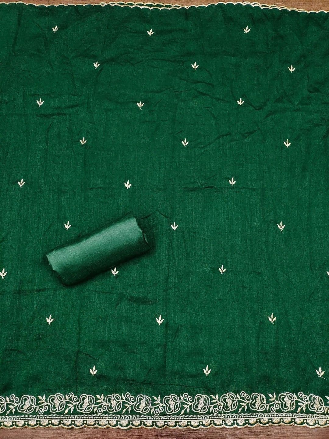 TAVAS Embroidered Pure Cotton Unstitched Dress Material thumbnail 3