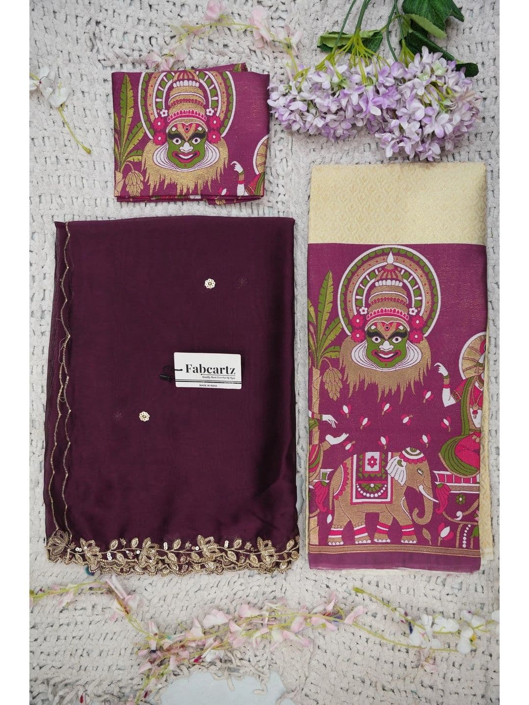 Fabcartz Sequinned Unstitched Lehenga & Blouse With Dupatta thumbnail 5