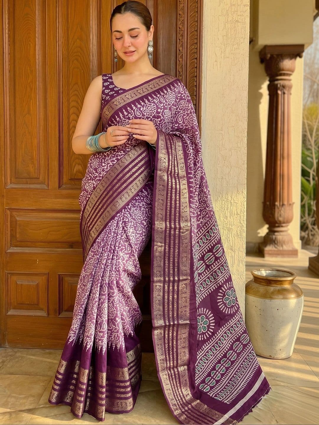 BOLOKA Zari Art Silk Designer Saree - view 1